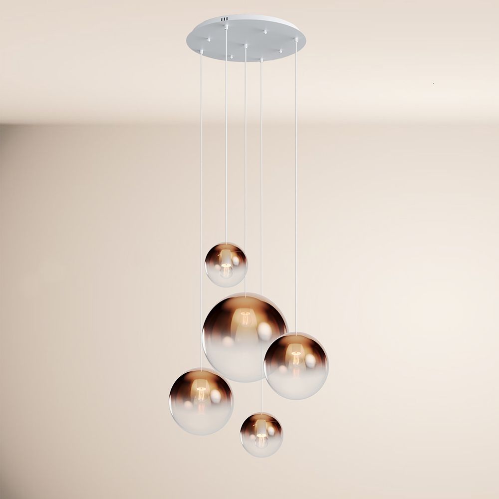 s.luce Orb 5-punktowa modułowa lampa galeryjna