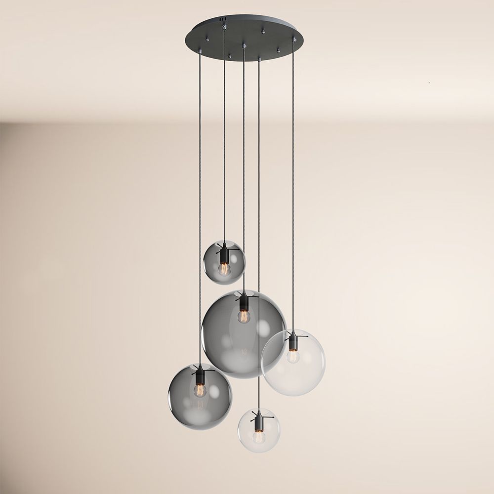 s.luce Orb 5-punktowa modułowa lampa galeryjna