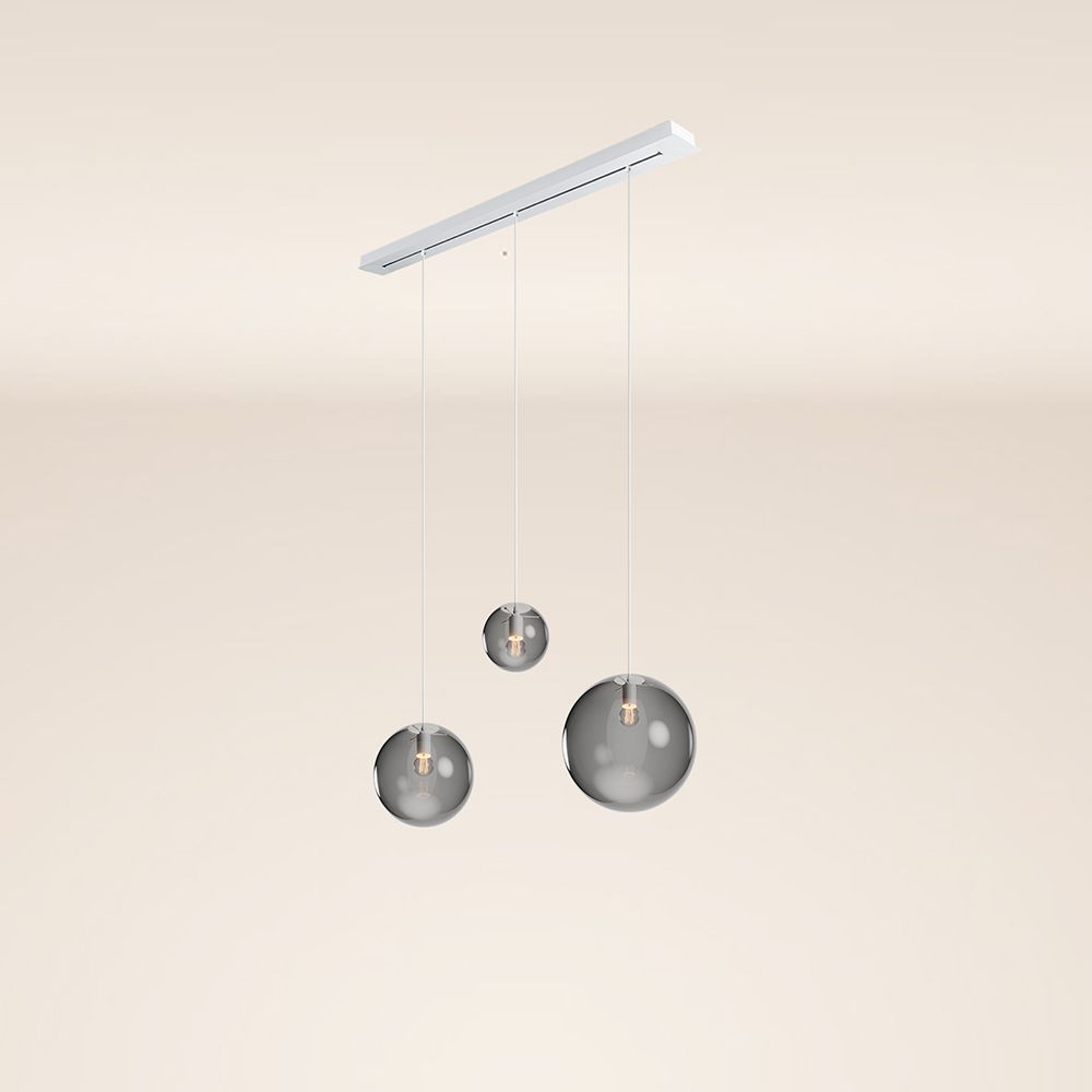 s.luce Orb lampa wisząca stołowa 3-punktowa 120cm Ø 20/30/40