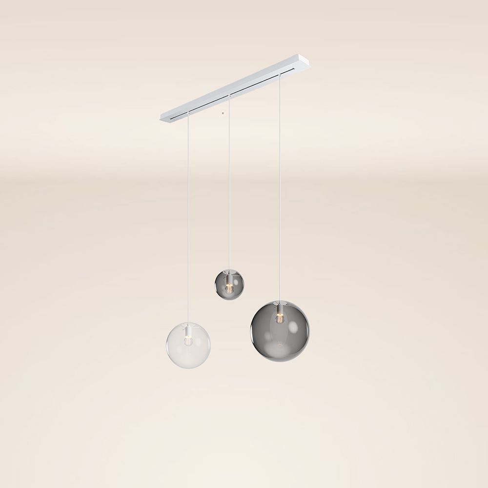 s.luce Orb lampa wisząca stołowa 3-punktowa 120cm Ø 20/30/40