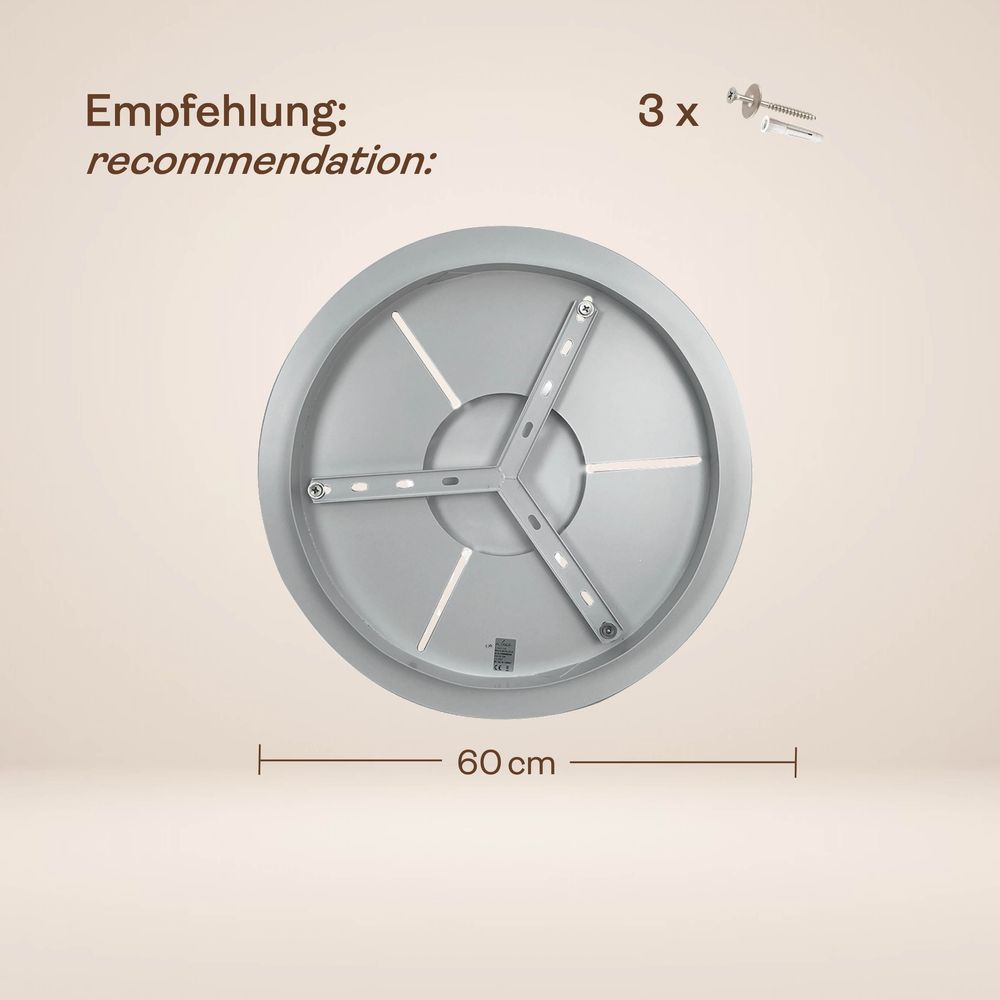 s.luce Velo 5-światłowa lampa galeryjna Ø 60cm baldachim Ø 20cm
