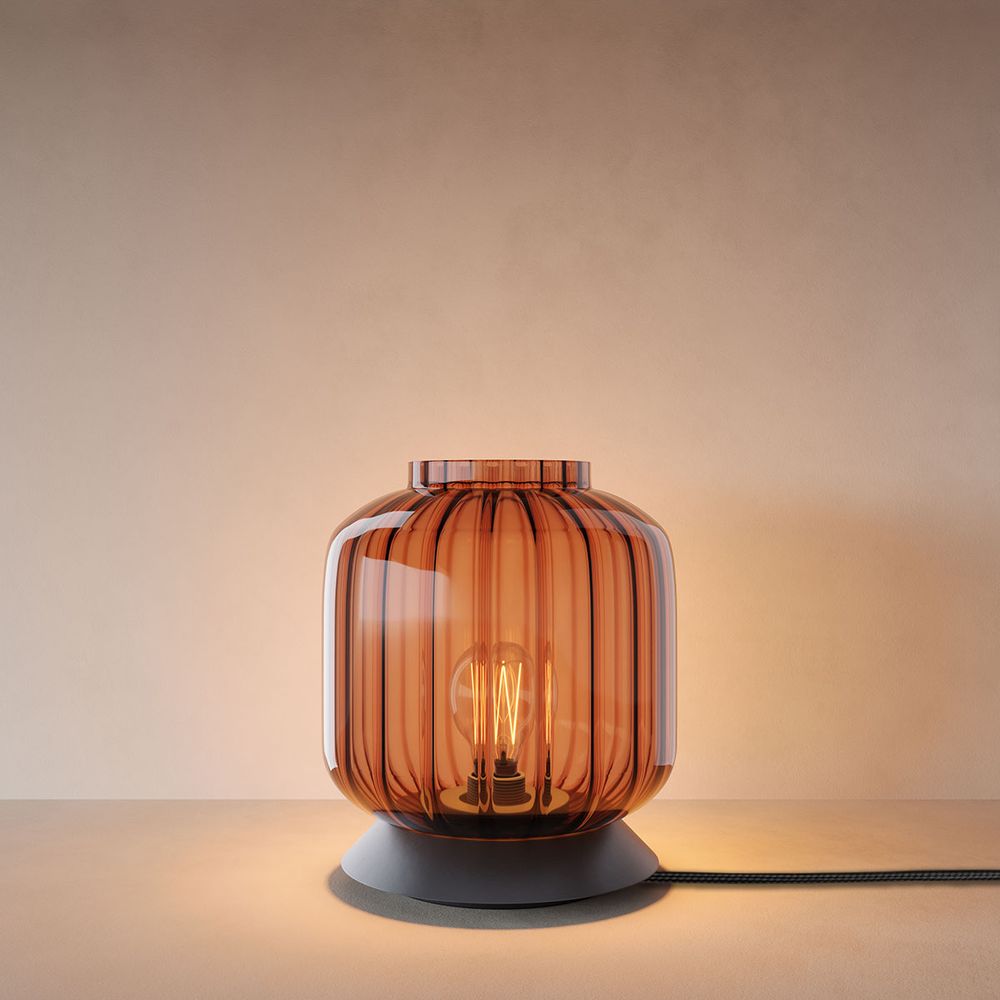 s.luce Velo szklana lampa stołowa z włącznikiem