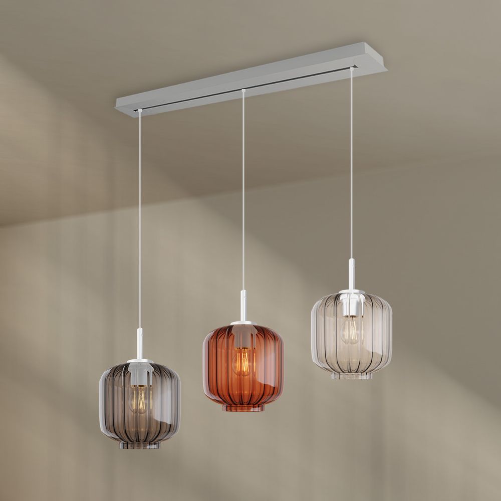 s.luce Velo lampa stołowa 3-punktowa z baldachimem 120 cm Ø 20 cm