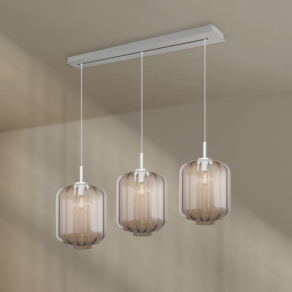 s.luce Velo lampa stołowa 3-punktowa z baldachimem 120 cm Ø 25 cm