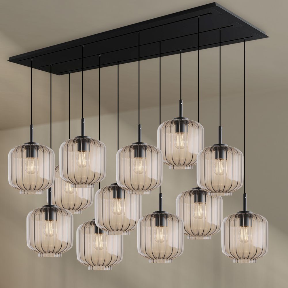 s.luce Velo lampa stołowa 12-światło 200cm 3-rzędowa Ø 20cm