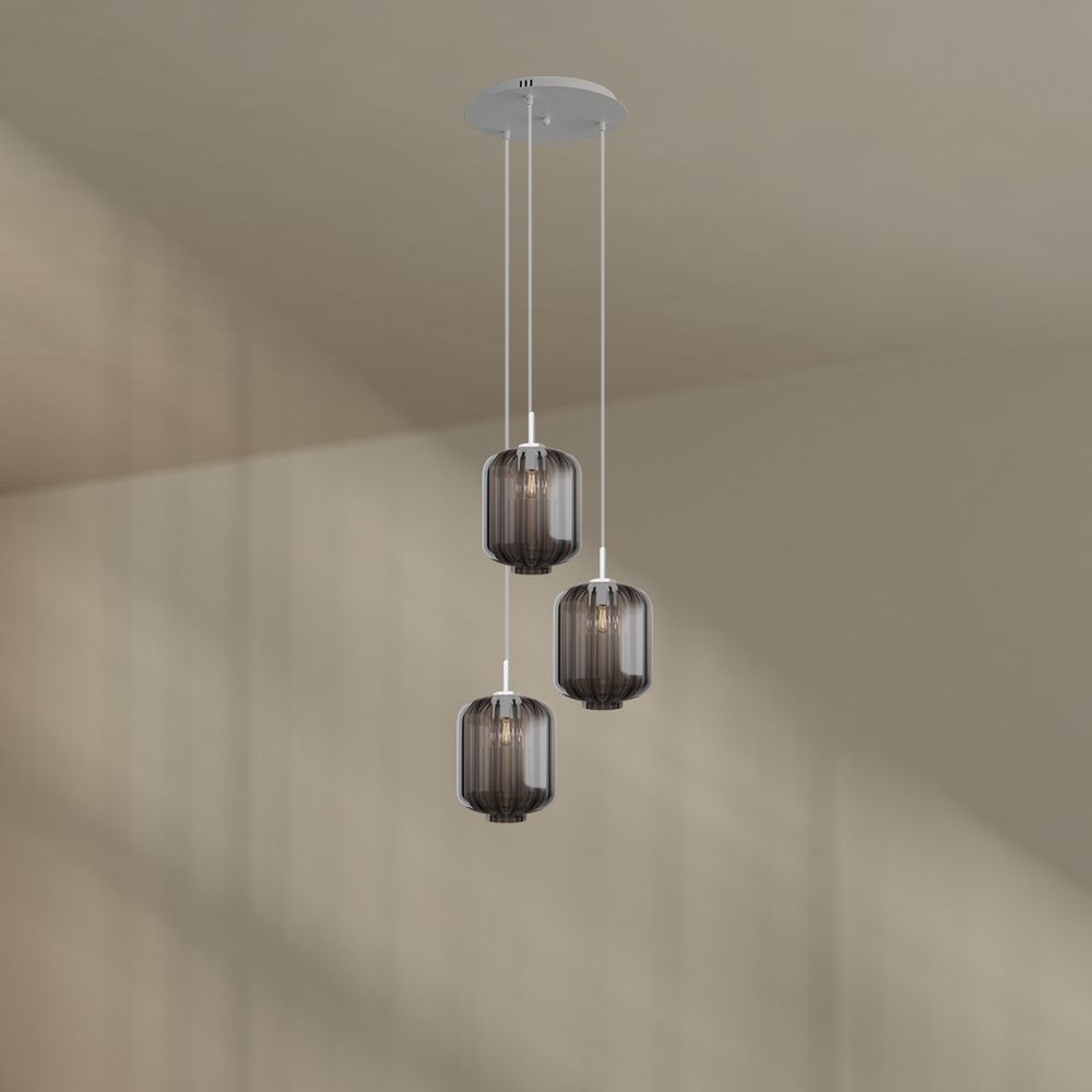 s.luce Velo 3-punktowa lampa galeryjna Ø 40 cm daszek Ø 25 cm