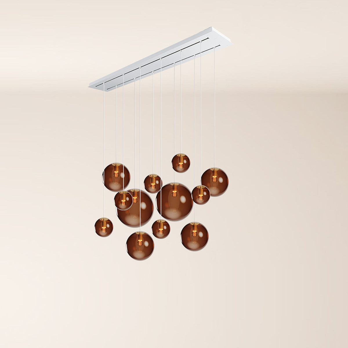 s.luce Orb Esszimmerlampe 12-flammig 160cm 2-reihig - 179682 - s.luce® - homecoming lights.