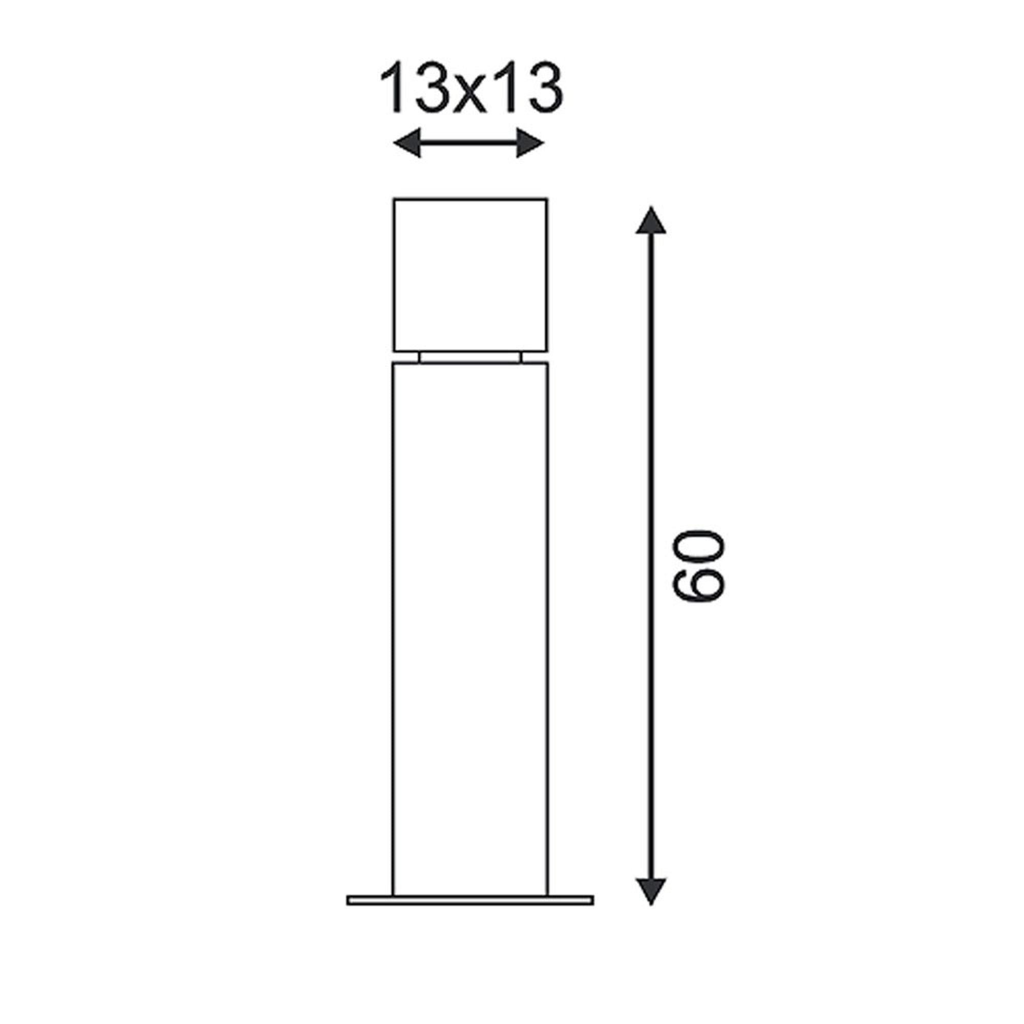 Square Pole 60 Stehleuchte eckig Edelstahl E27 max. 20W