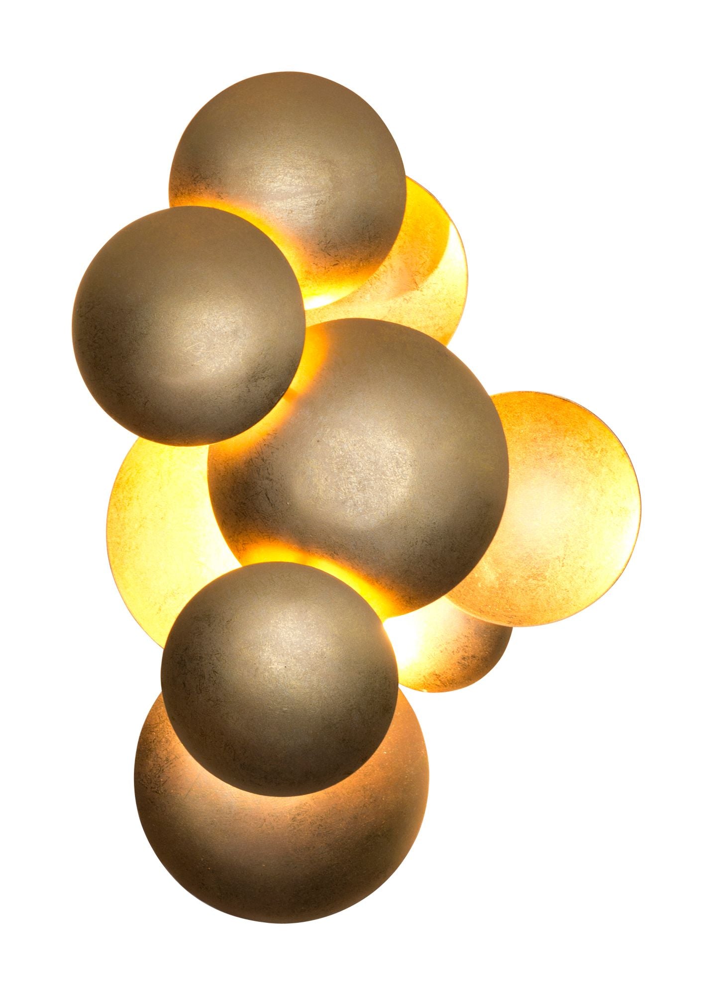 LED-Wandlampe Bolladaria Medium 3-flammig dimmbar Rund