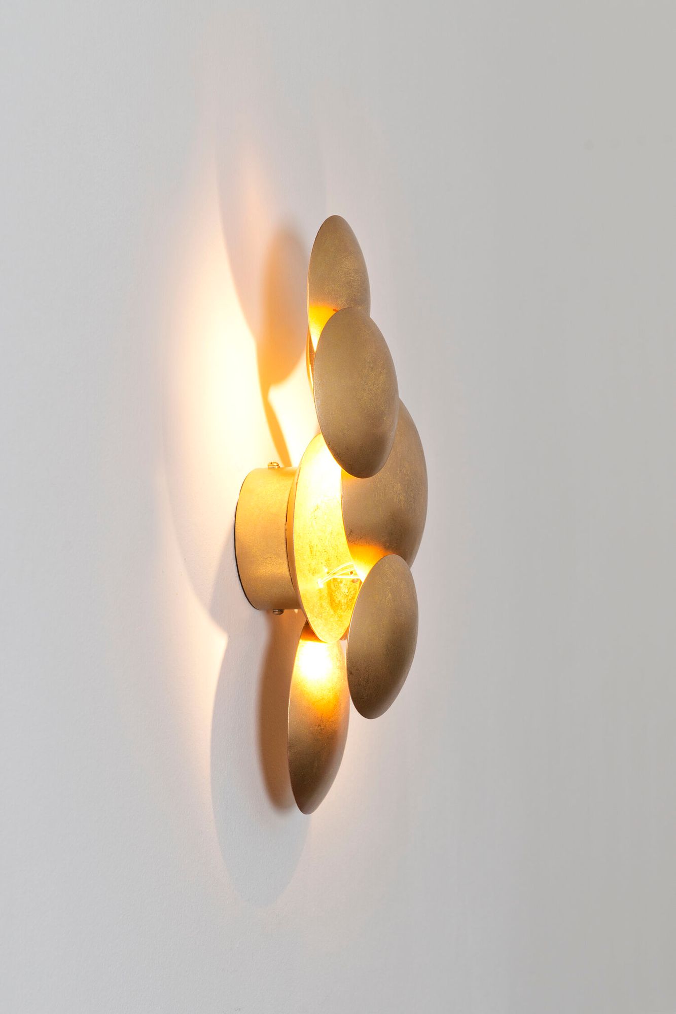 LED-Wandlampe Bolladaria Medium 3-flammig dimmbar Rund