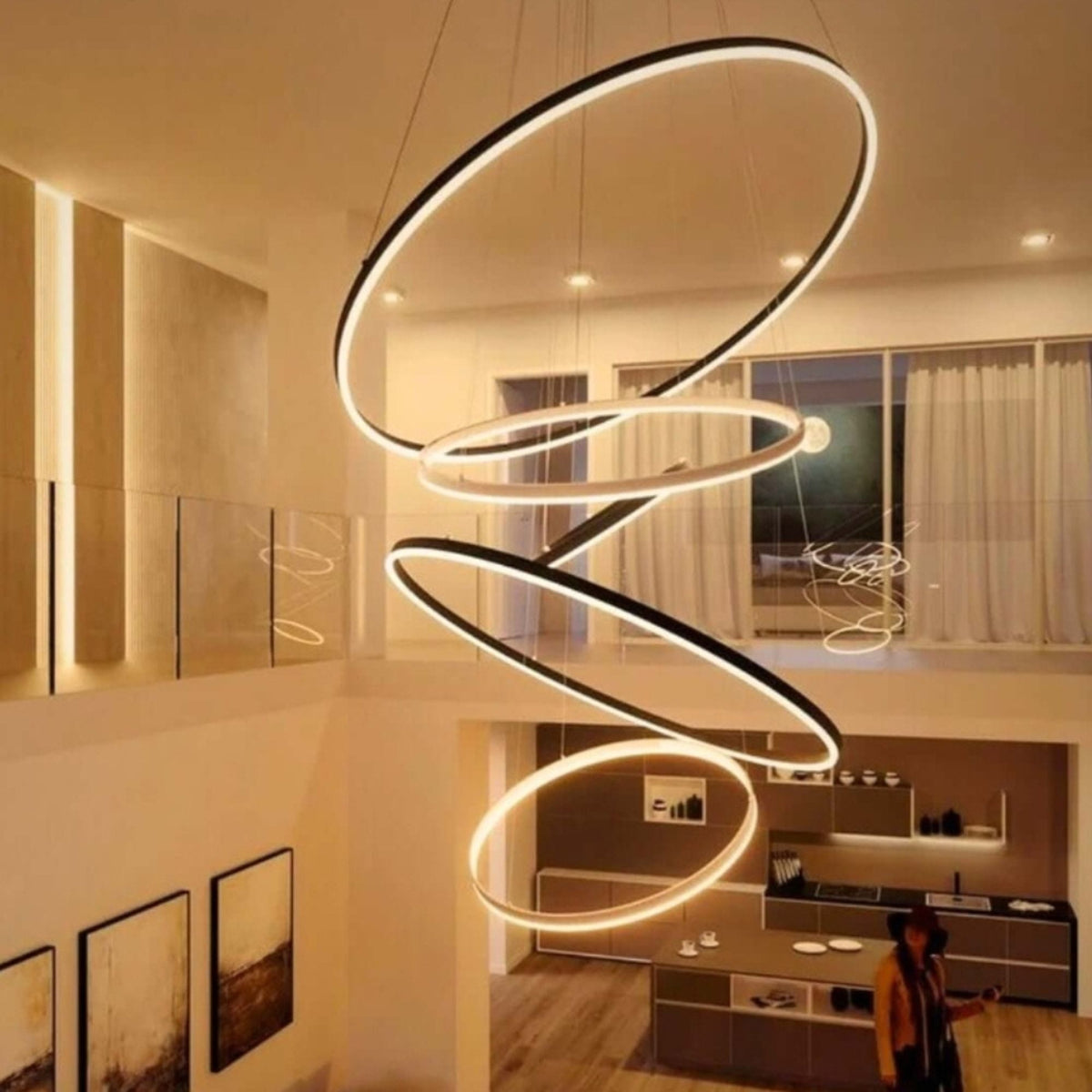 s.luce LED Ring Pendelleuchte Ø 150cm - 158493 - s.luce® - homecoming lights.