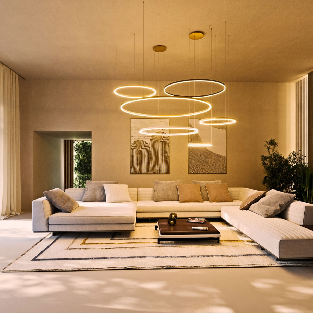 s.luce LED Ring Hängelampe Ø 80cm - 144688 - s.luce® - homecoming lights.