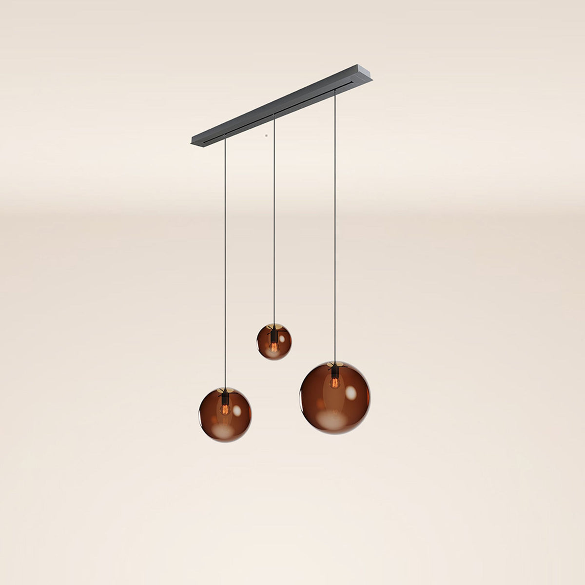s.luce Orb 3-flammig Ø 30 Esstisch-Pendelleuchte 120cm - 179580 - s.luce® - homecoming lights.