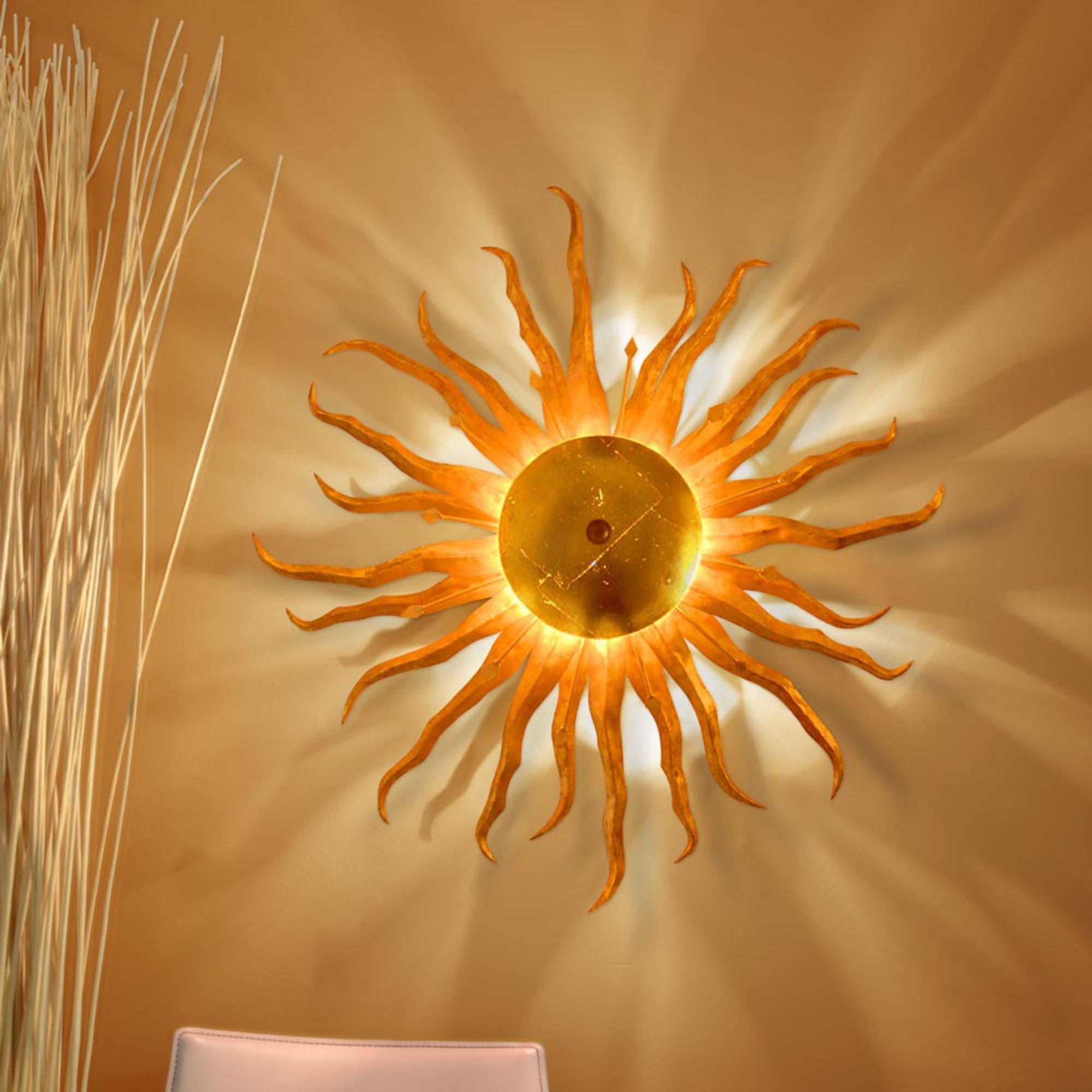 s.luce Diator XL handgeschmiedete Sonne Rost- & Goldfarben