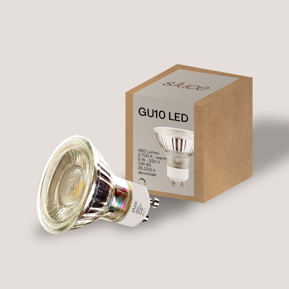 s.luce GU10 LED Leuchtmittel Warmweiß 2700K 450lm Dimmbar