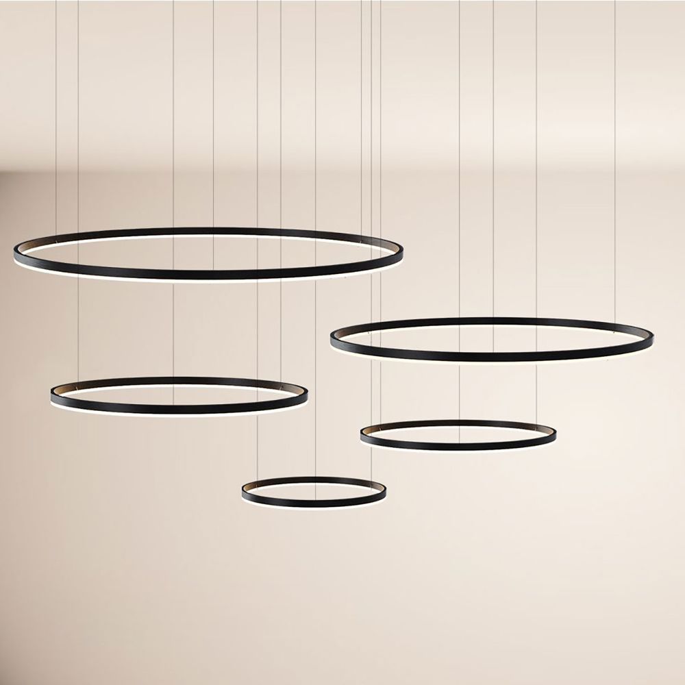 s.luce LED Ring Hängeleuchte 5-flammig Exzentrisch