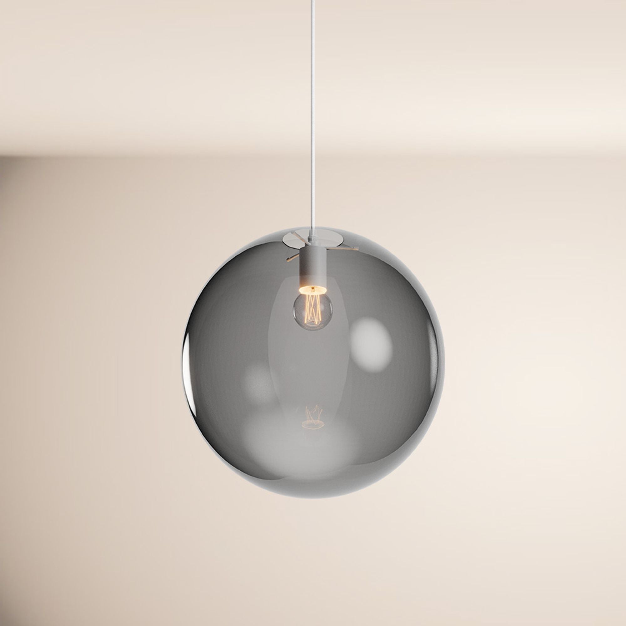 s.luce Orb Glaskugel Pendelleuchte Aufhängung 150cm Weiß - 189415 - s.luce® - homecoming lights.