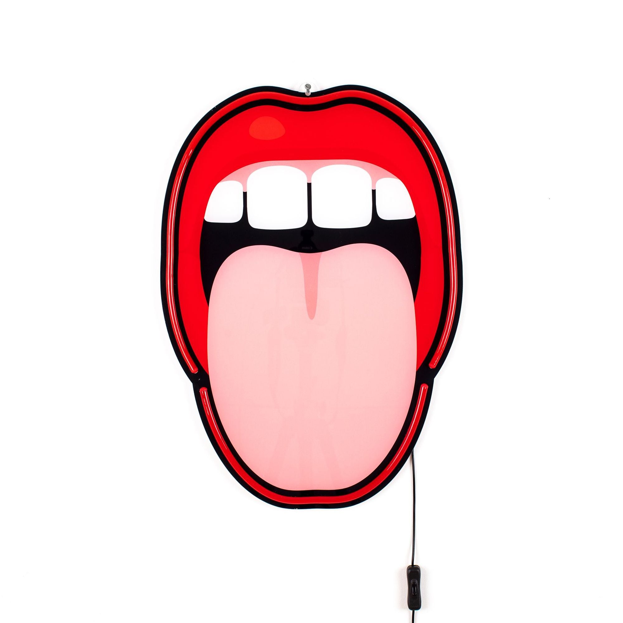 Seletti Blow LED-Wandleuchte Tongue Rot