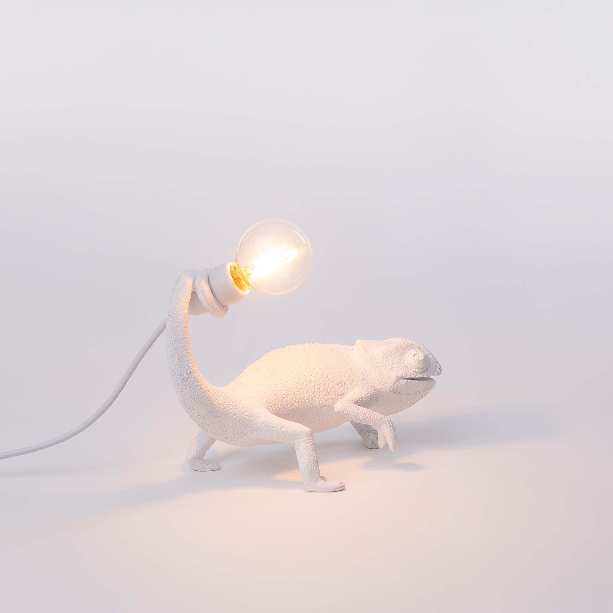 Seletti Chameleon Still LED-Tischleuchte USB Weiß