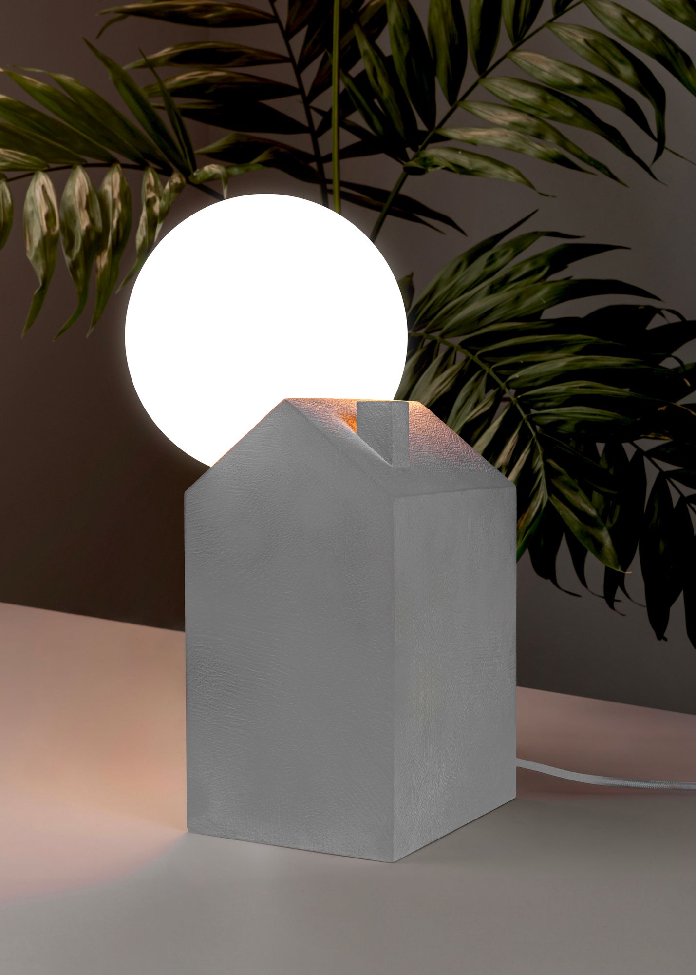 Seletti Dreamlike Tischleuchte Beton Glas Weiß