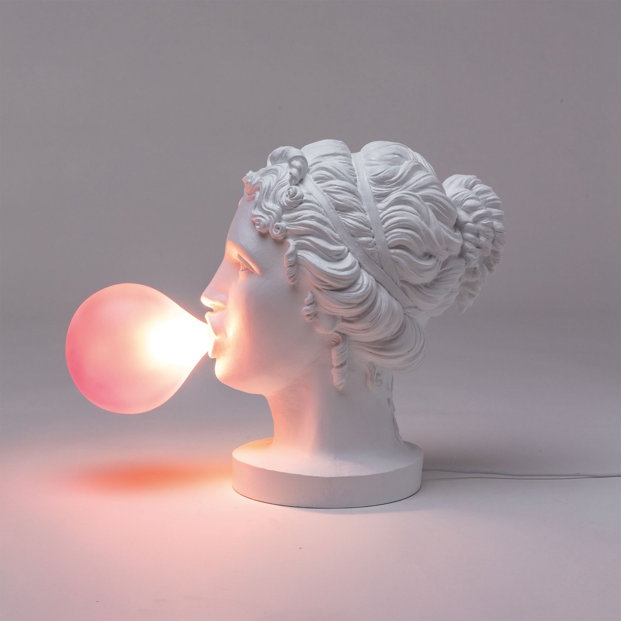 Seletti Grace LED-Tischleuchte Weiß, Pink