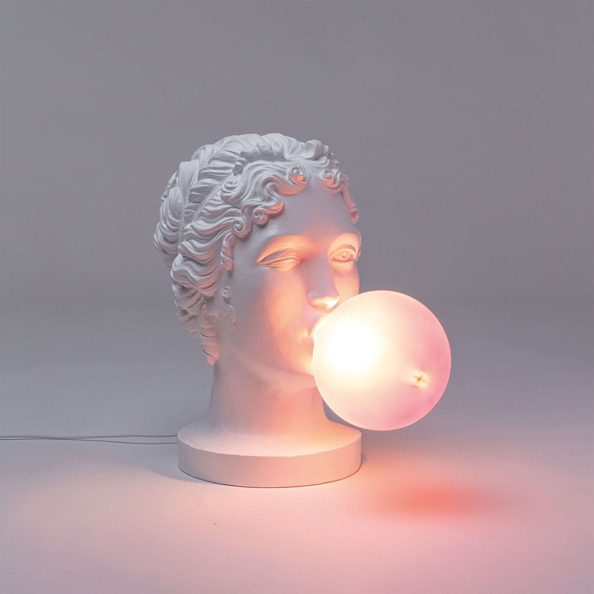 Seletti Grace LED-Tischleuchte Weiß, Pink