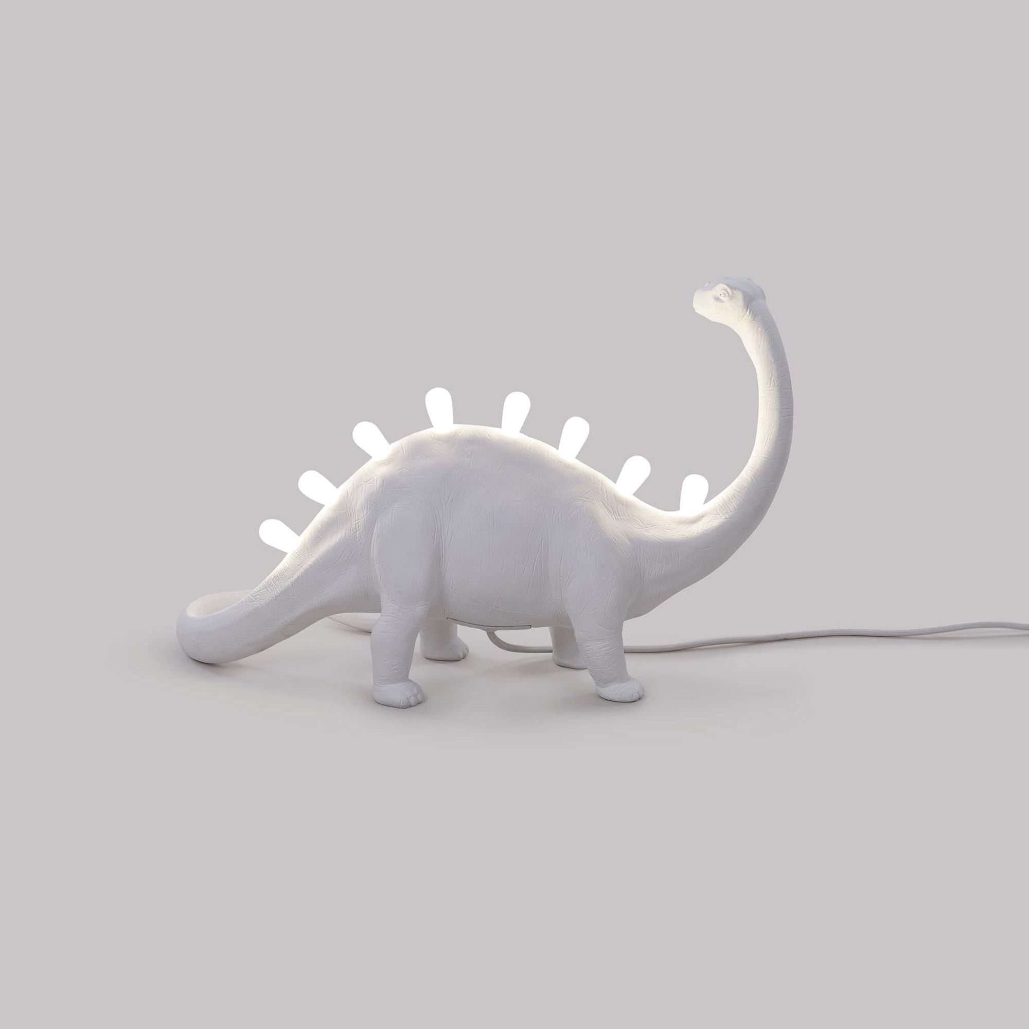Seletti Jurassic Bronto LED-Tischlampe USB Weiß