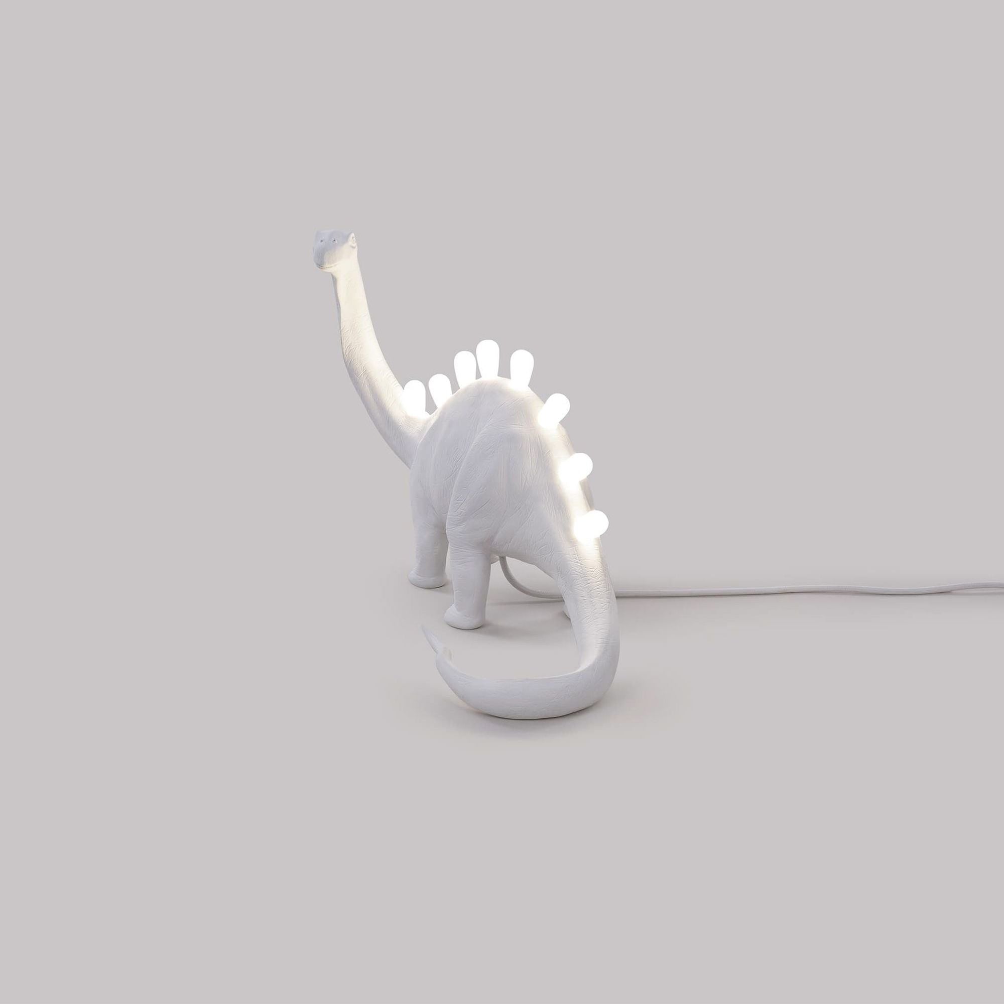 Seletti Jurassic Bronto LED-Tischlampe USB Weiß