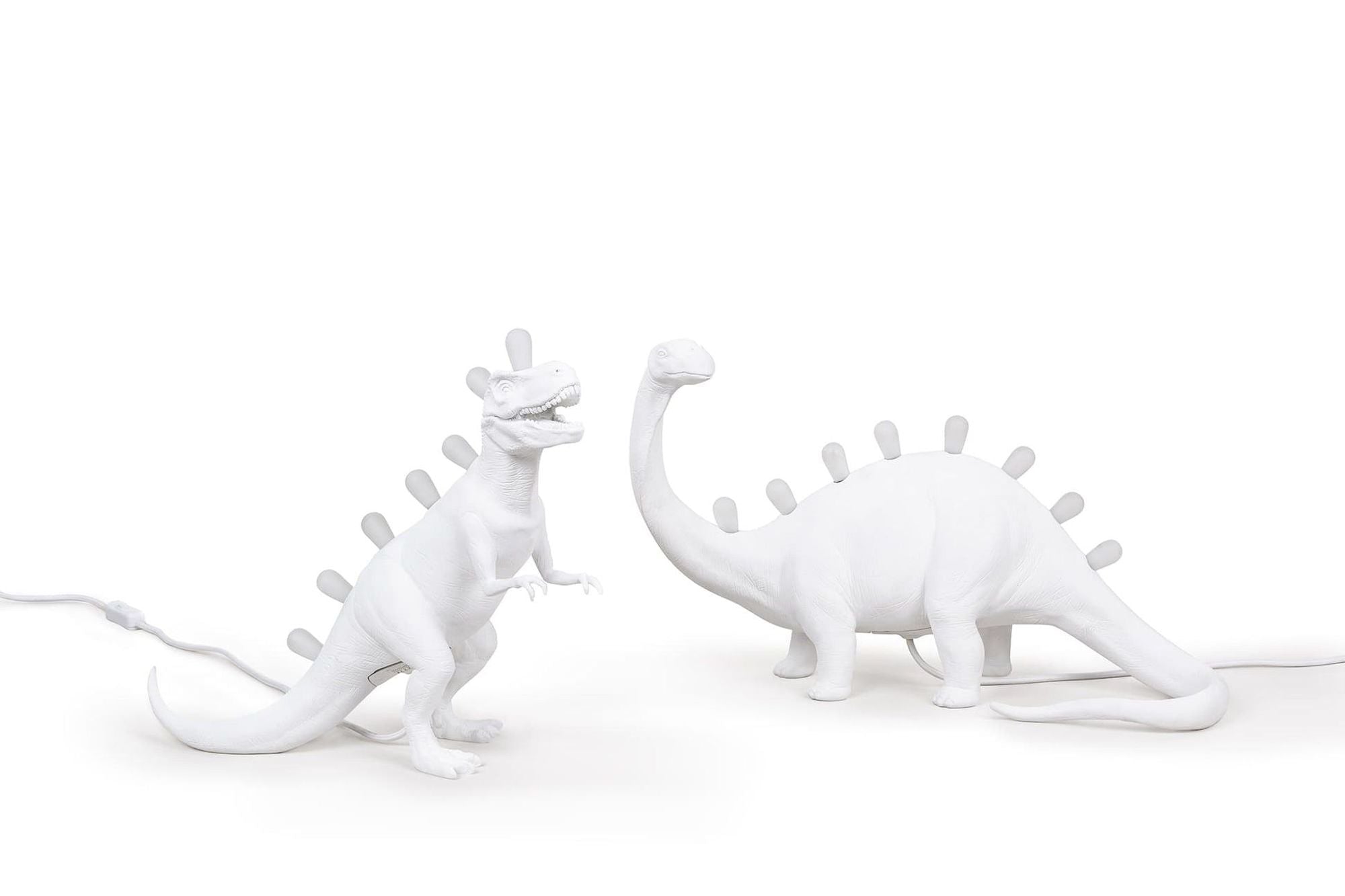Seletti Jurassic Bronto LED-Tischlampe USB Weiß