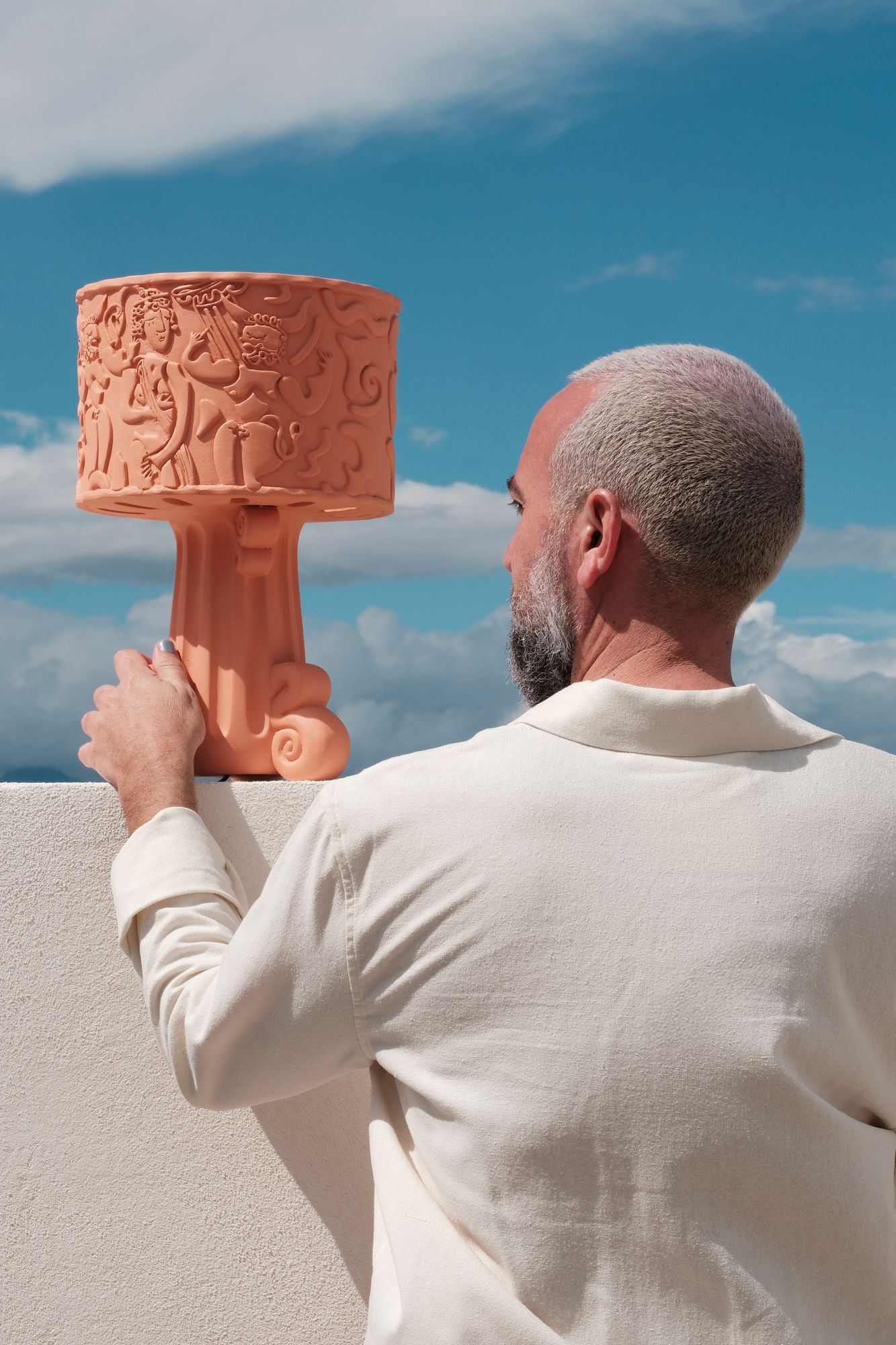 Seletti Magna Graecia DEA Outdoor-Tischleuchte Terracotta