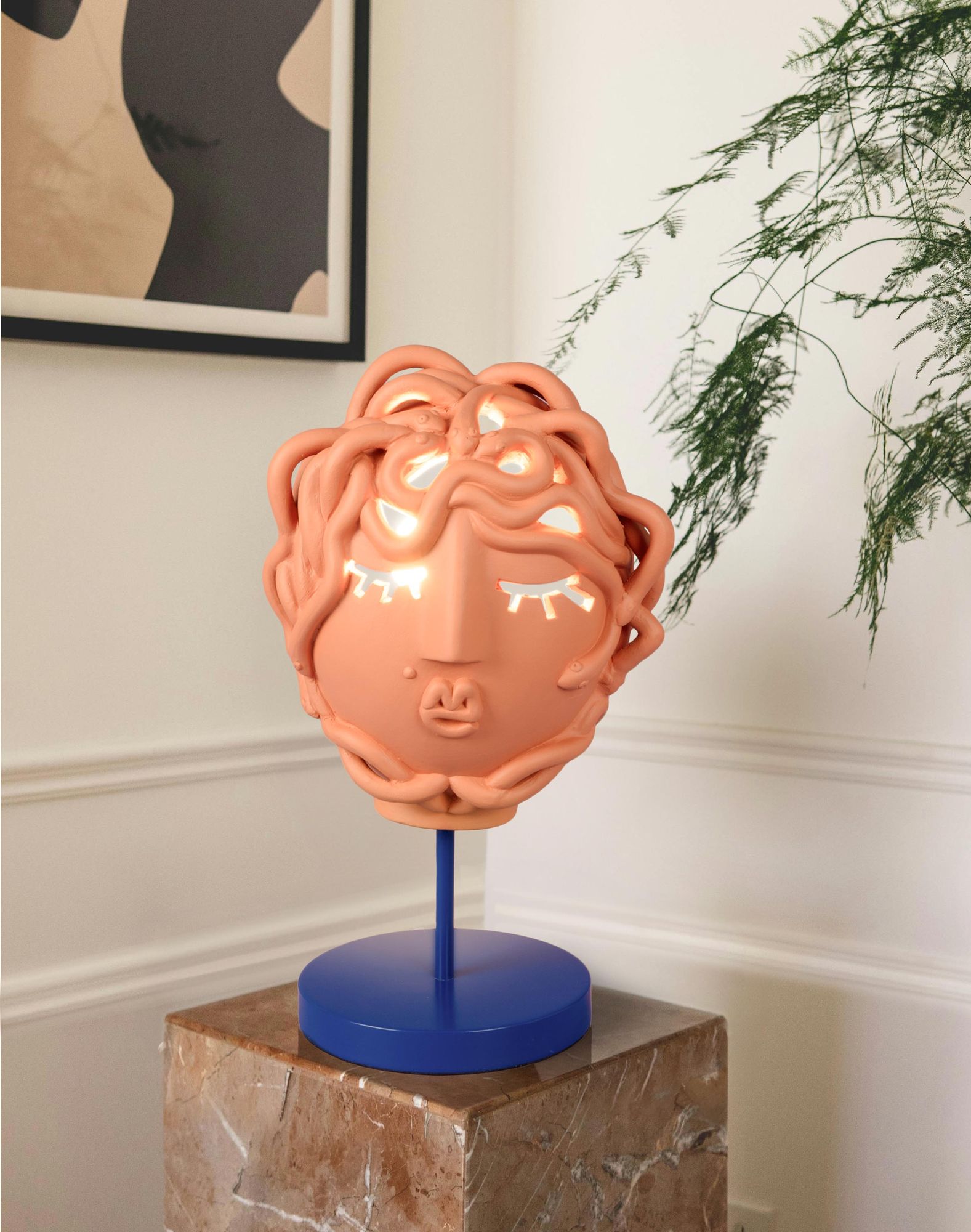 Seletti Magna Graecia Tischleuchte Medusa Maske Terracotta