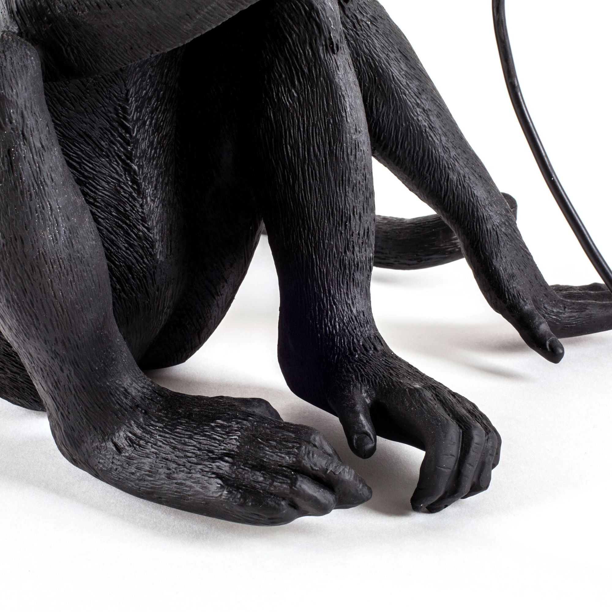 Seletti Monkey Lamp Dekoleuchte Outdoor sitzend Schwarz