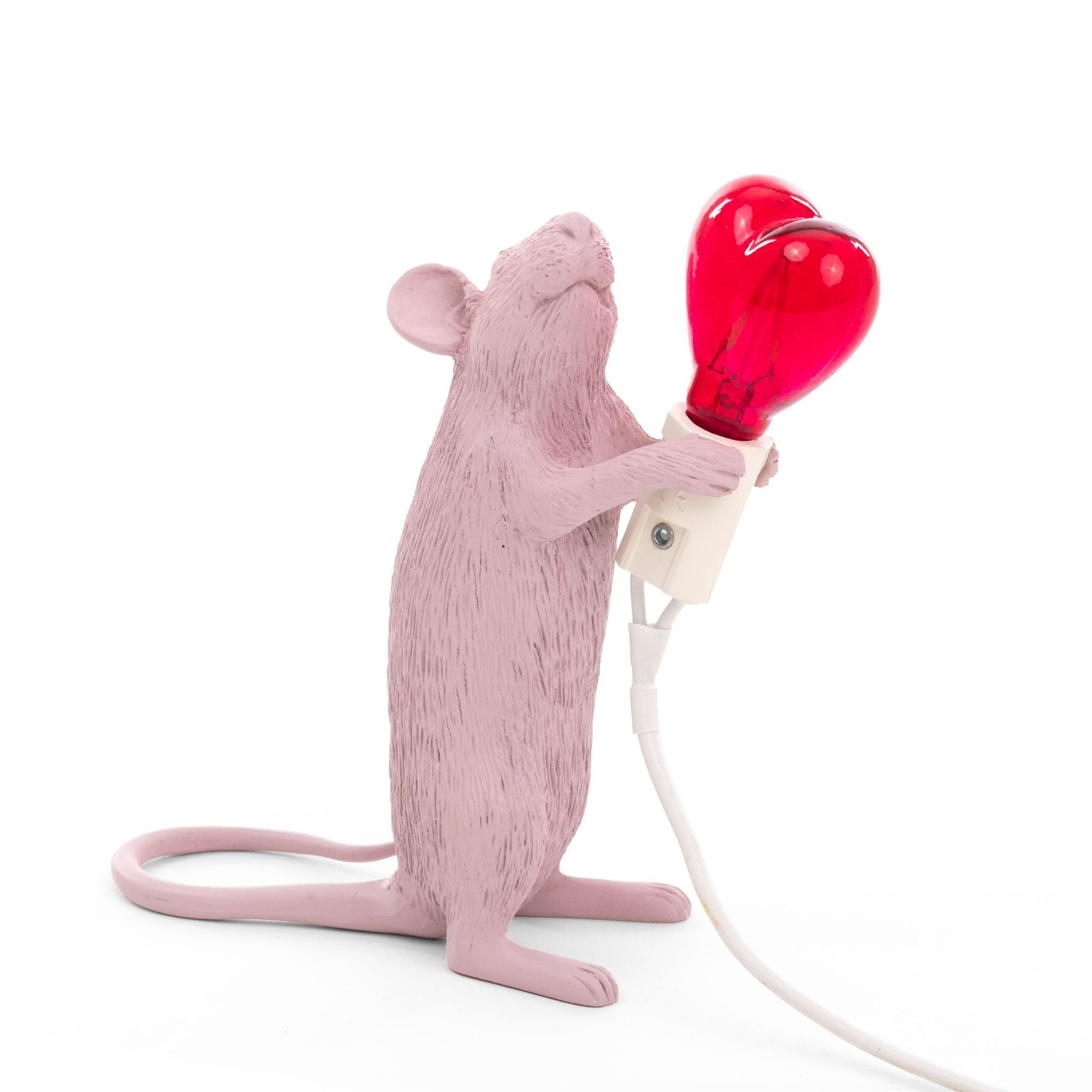 Seletti Mouse Lamp Step LED-Tischleuchte USB Herz