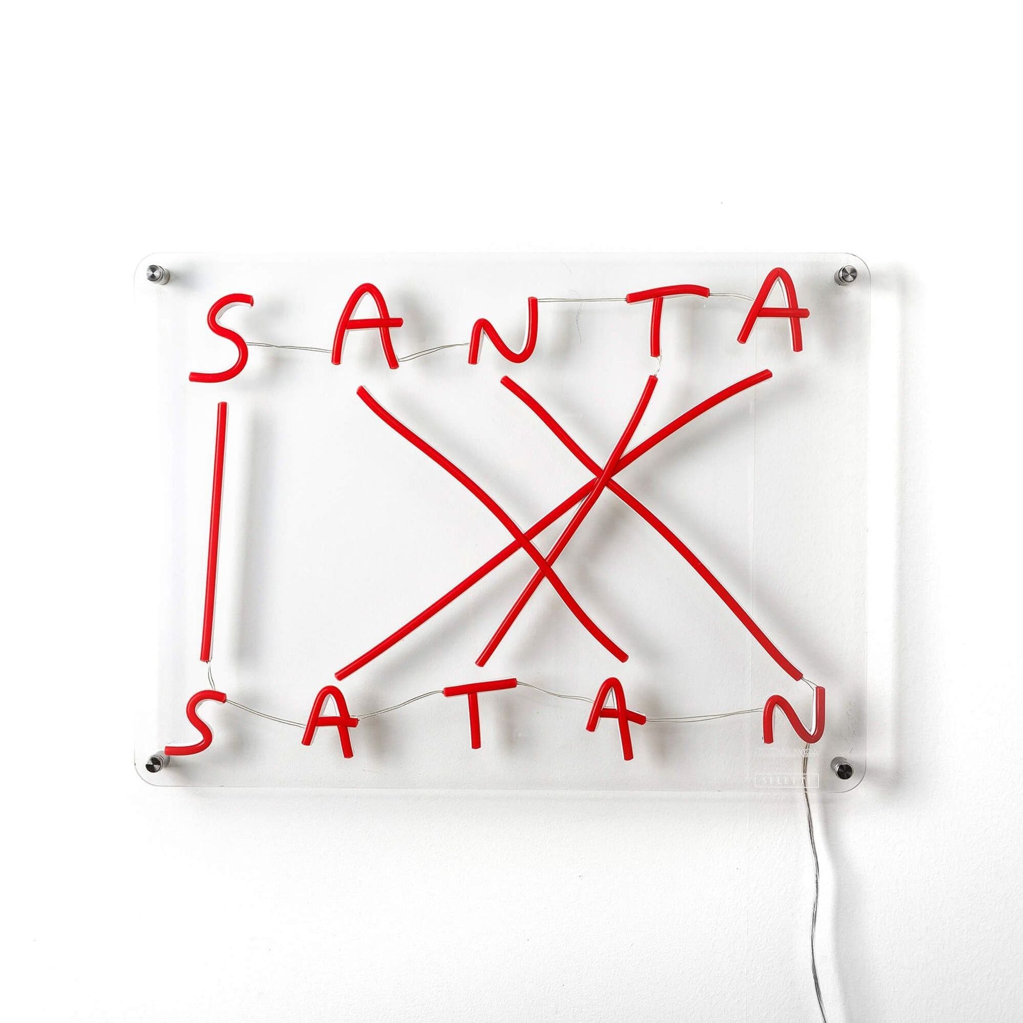 Seletti Santa-Satan LED-Leuchtreklame dimmbar
