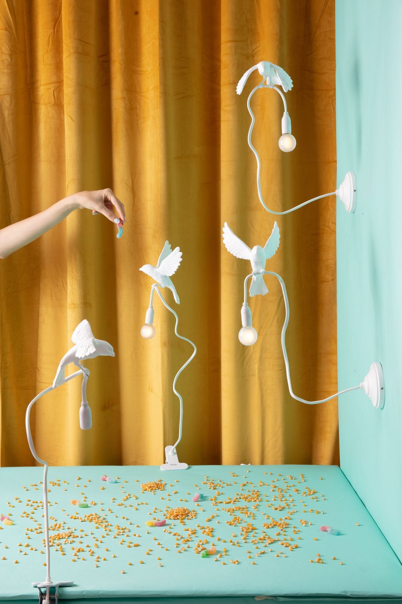 Seletti Sparrow Cruising Klemmleuchte USB