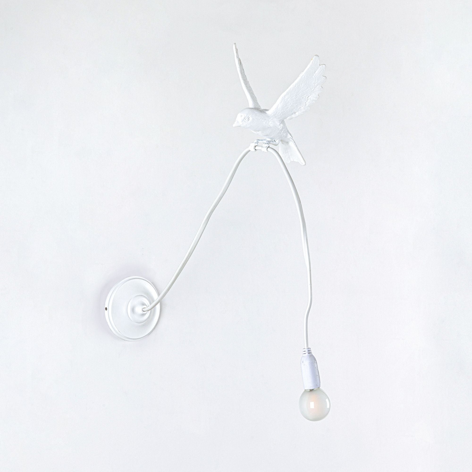 Seletti Sparrow Landing LED-Wandleuchte Weiß