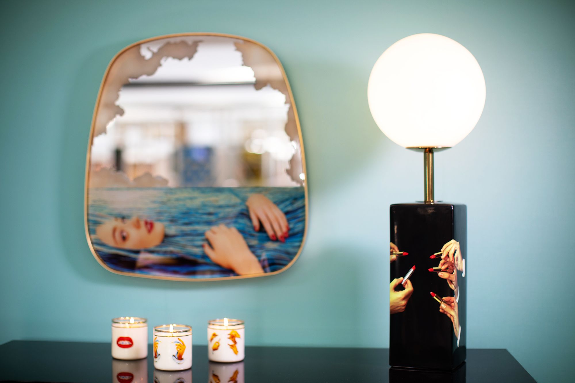 Seletti Toiletpaper Tischleuchte Lipsticks LED dimmbar