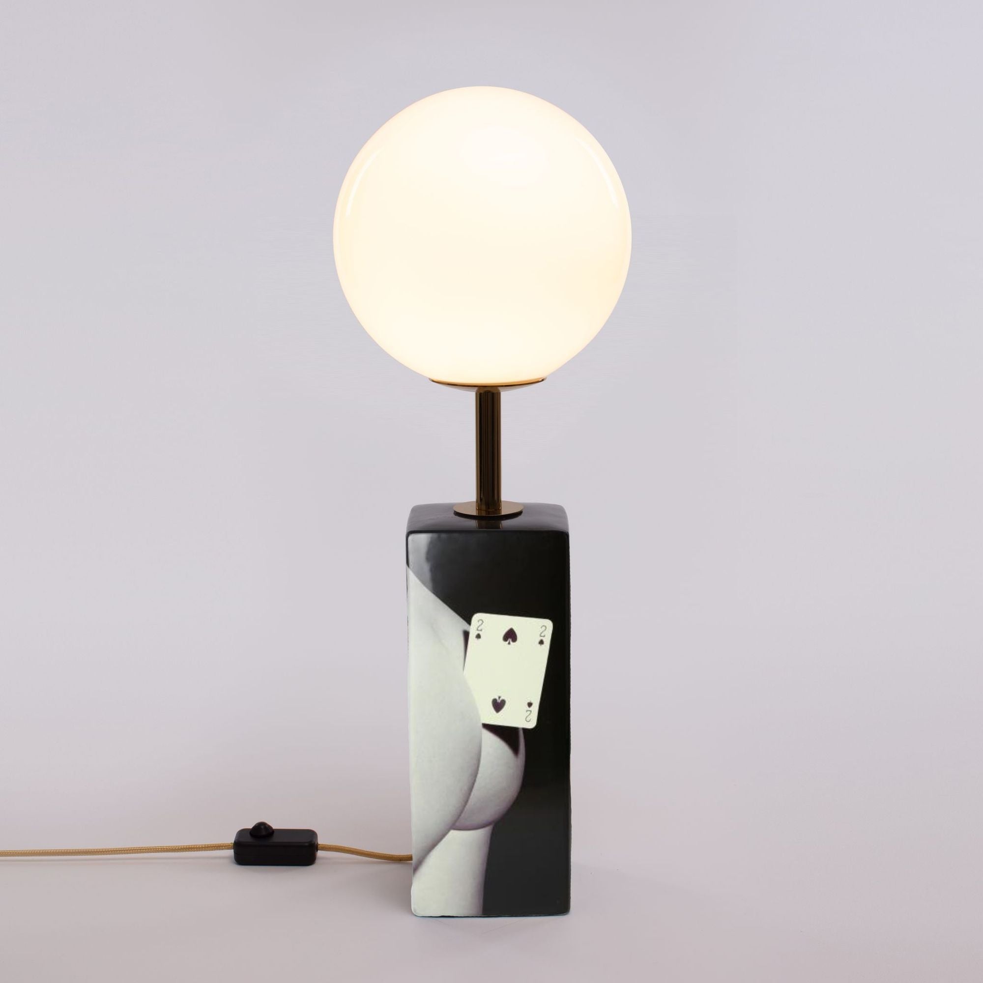 Seletti Toiletpaper Two of Spades LED-Tischlampe
