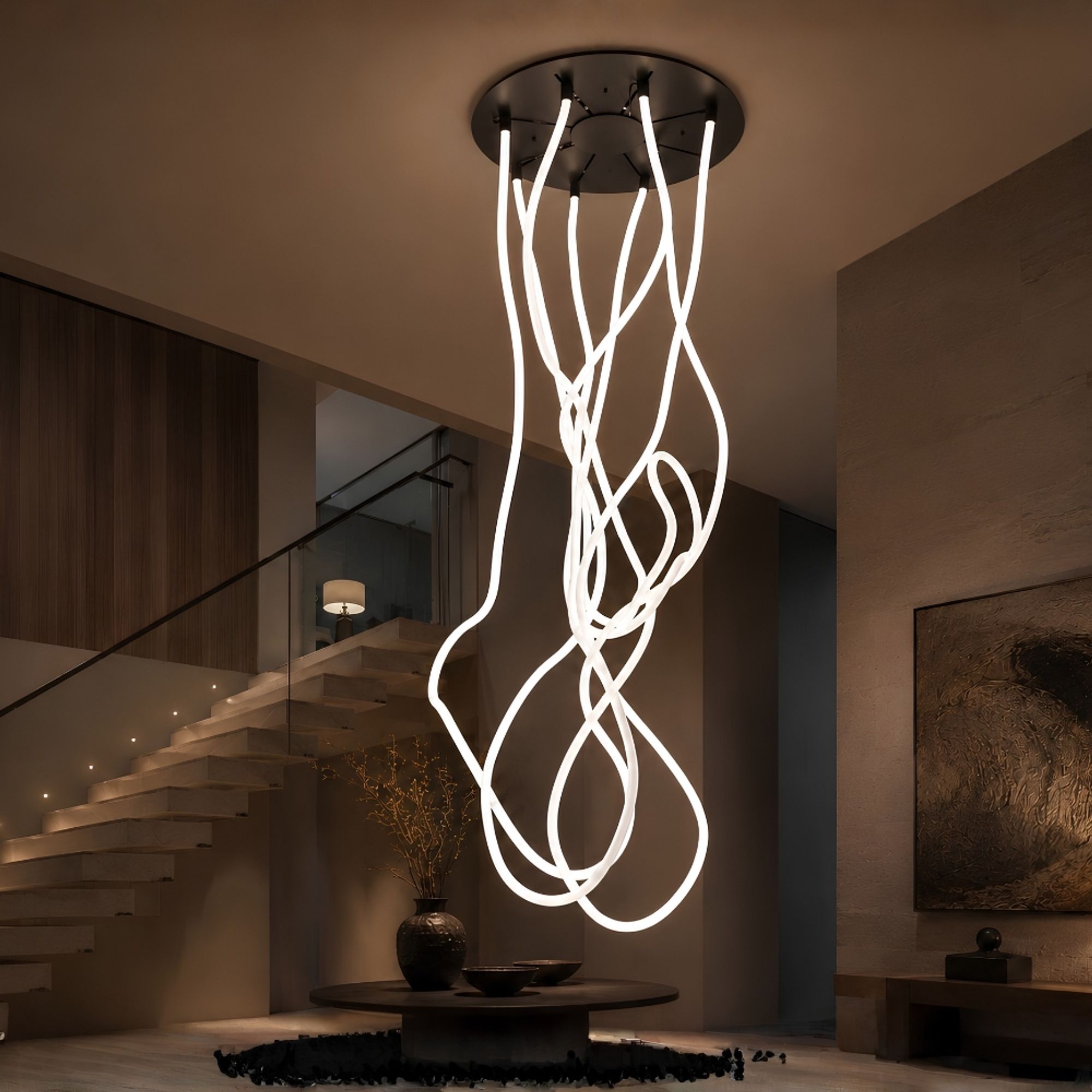 s.luce Arion organische Flex LED Hängelampe Licht - Schlauch Warmweiß - 197222 - s.luce® - homecoming lights.