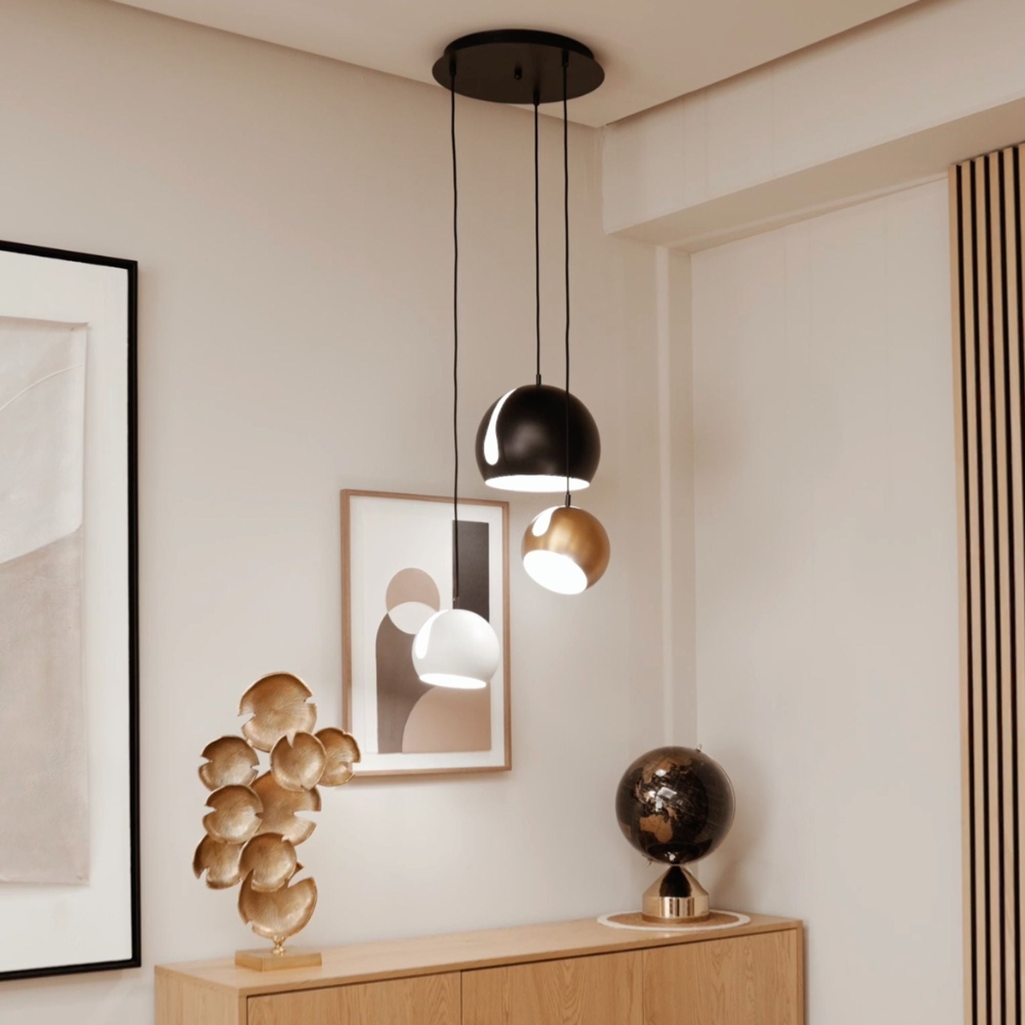 s.luce Modular Hängeleuchten-Baldachin 3-flammig oder 5-flammig - 139317 - s.luce® - homecoming lights.
