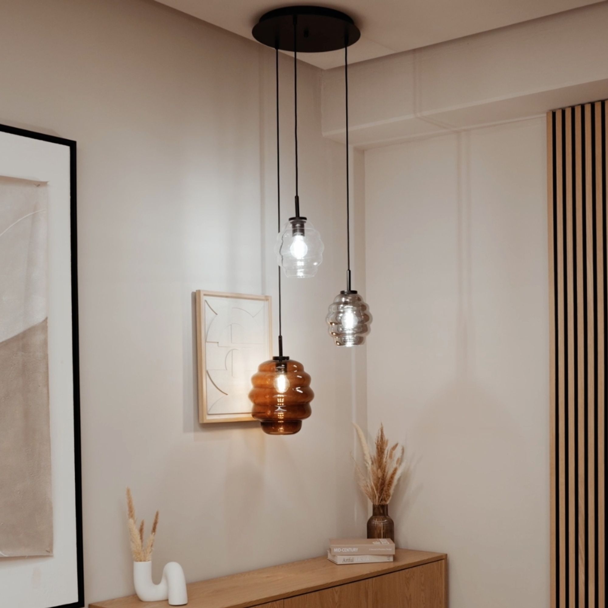 s.luce Modular Hängeleuchten-Baldachin 3-flammig oder 5-flammig - 139317 - s.luce® - homecoming lights.