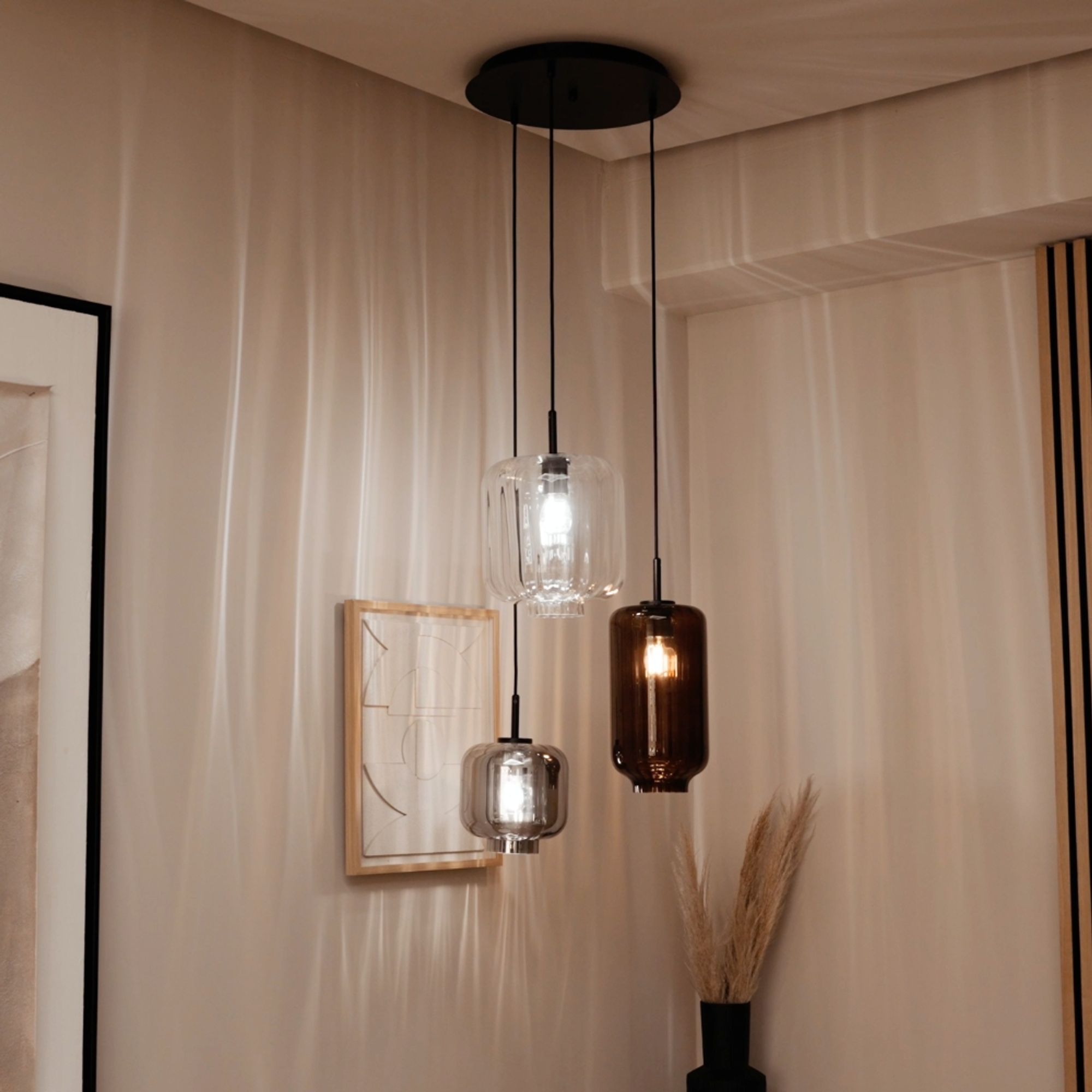 s.luce Modular Hängeleuchten-Baldachin 3-flammig oder 5-flammig - 139317 - s.luce® - homecoming lights.