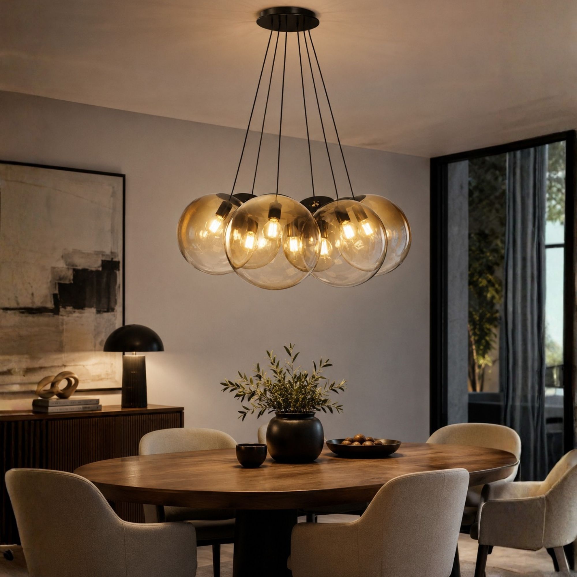 s.luce Orb Cluster Mehrfach-Pendelleuchte 7-flammig 7x40cm - 200681 - s.luce® - homecoming lights.