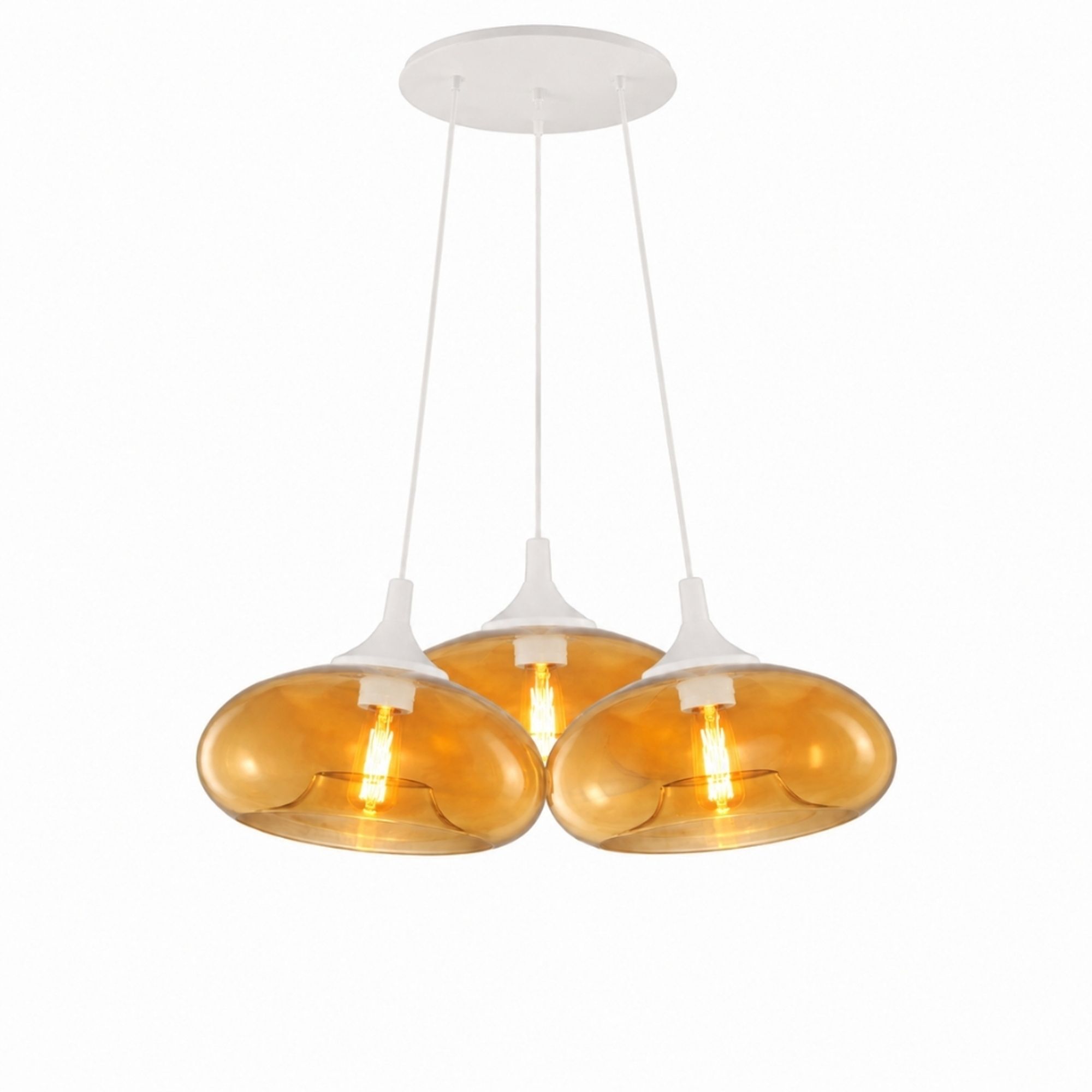 s.luce Cruet Cluster Glas-Pendelleuchte 3-flammig 3x28cm - 200232 - s.luce® - homecoming lights.