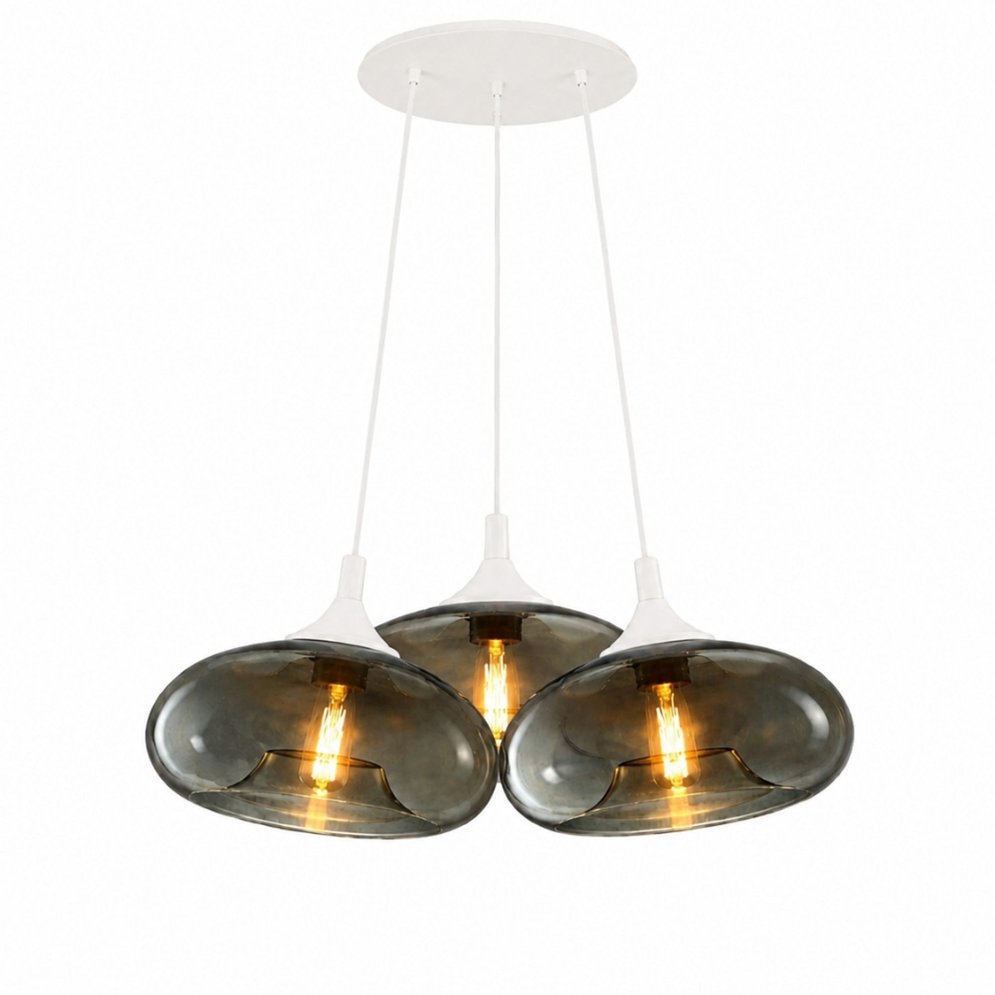 s.luce Cruet Cluster Glas-Pendelleuchte 3-flammig 3x28cm - 200234 - s.luce® - homecoming lights.
