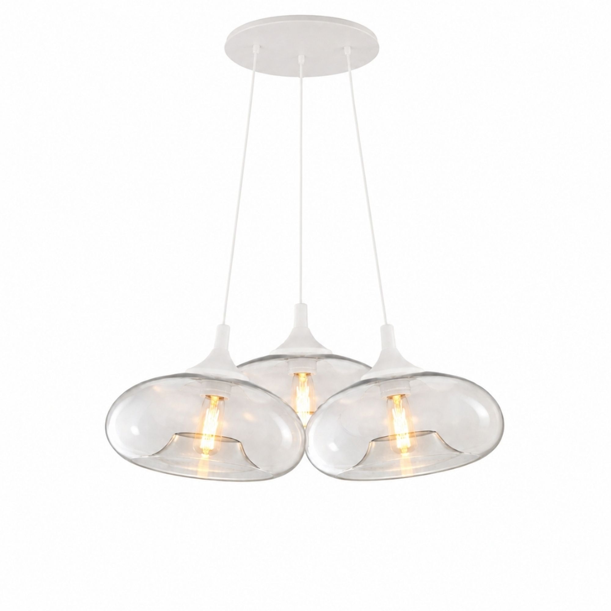 s.luce Cruet Cluster Glas-Pendelleuchte 3-flammig 3x28cm - 200233 - s.luce® - homecoming lights.