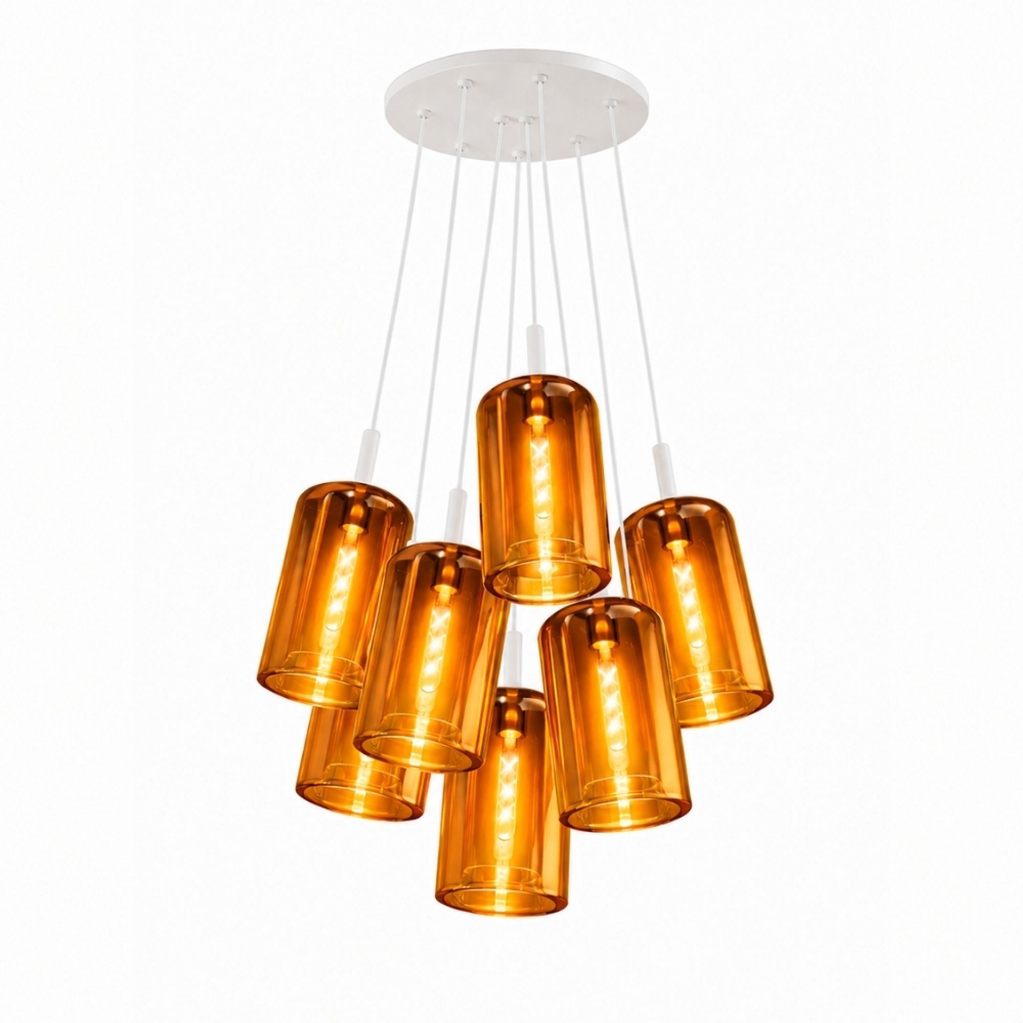 s.luce Cruet Cluster Glas-Pendelleuchte 7-flammig 7x17cm - 200240 - s.luce® - homecoming lights.