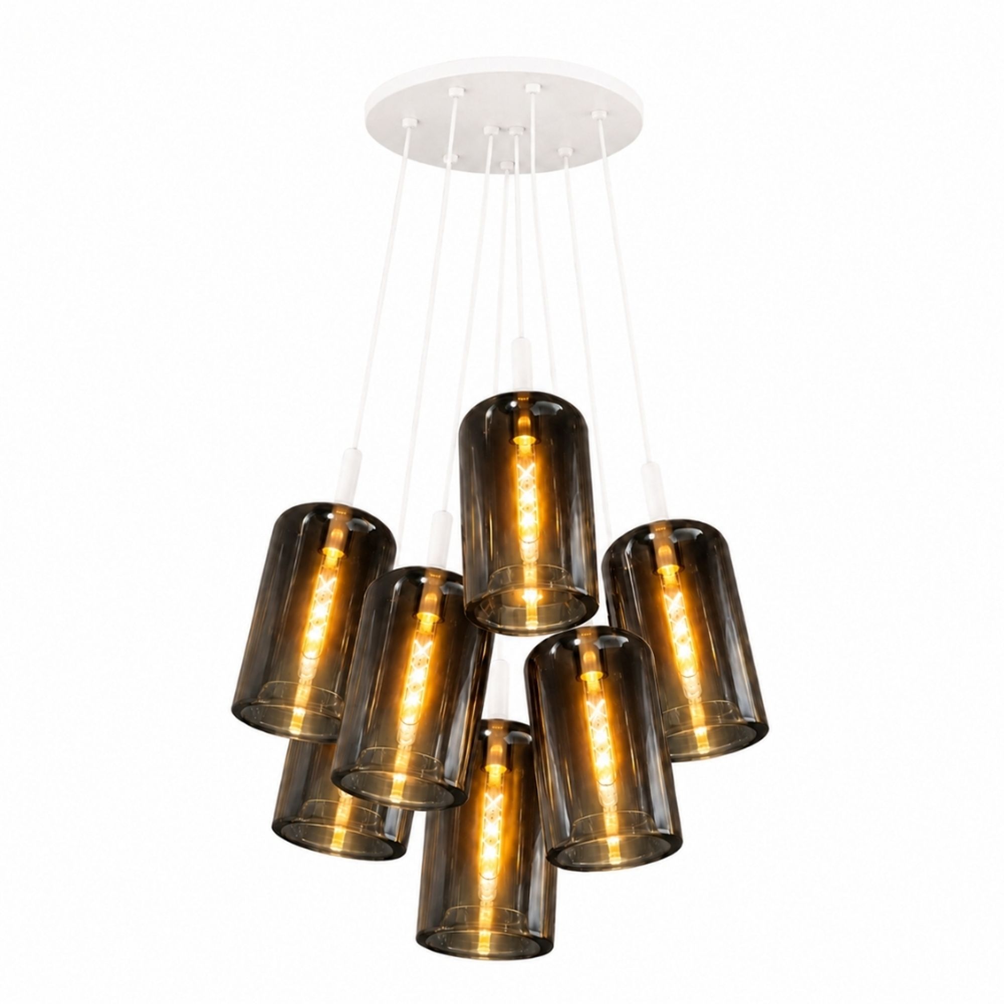 s.luce Cruet Cluster Glas-Pendelleuchte 7-flammig 7x17cm - 200242 - s.luce® - homecoming lights.