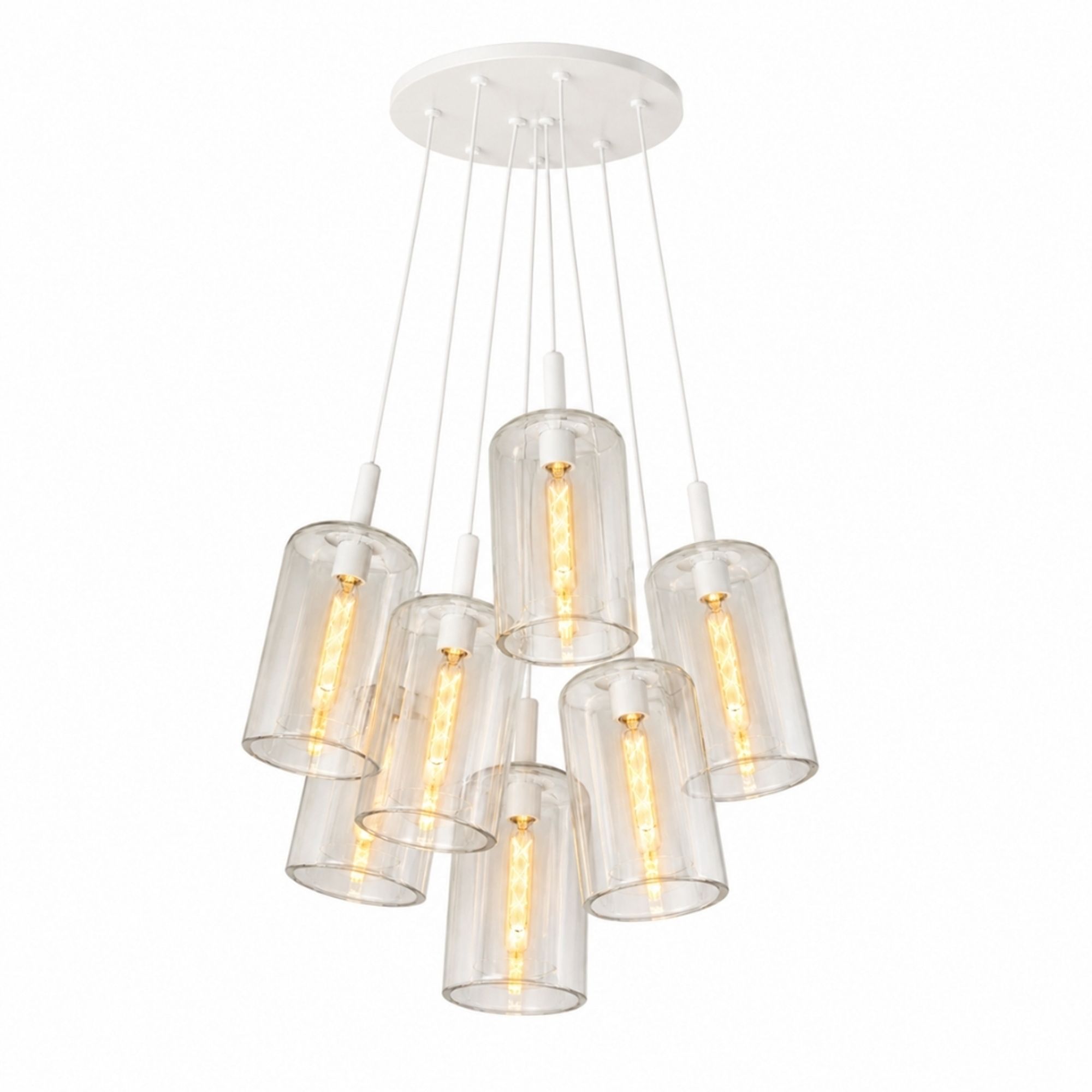 s.luce Cruet Cluster Glas-Pendelleuchte 7-flammig 7x17cm - 200241 - s.luce® - homecoming lights.