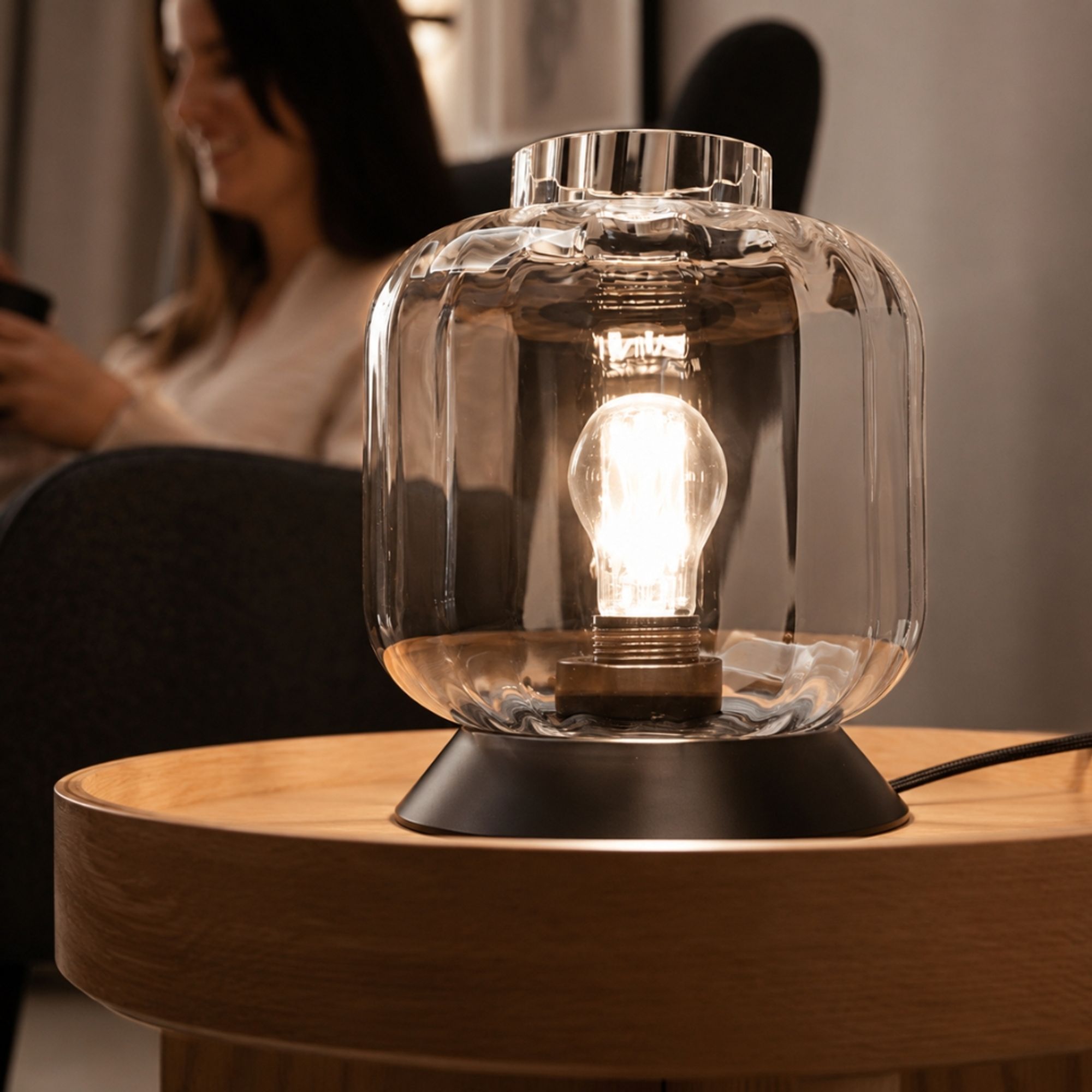 s.luce Velo Glas-Tischleuchte mit Schalter - 191186 - s.luce® - homecoming lights.